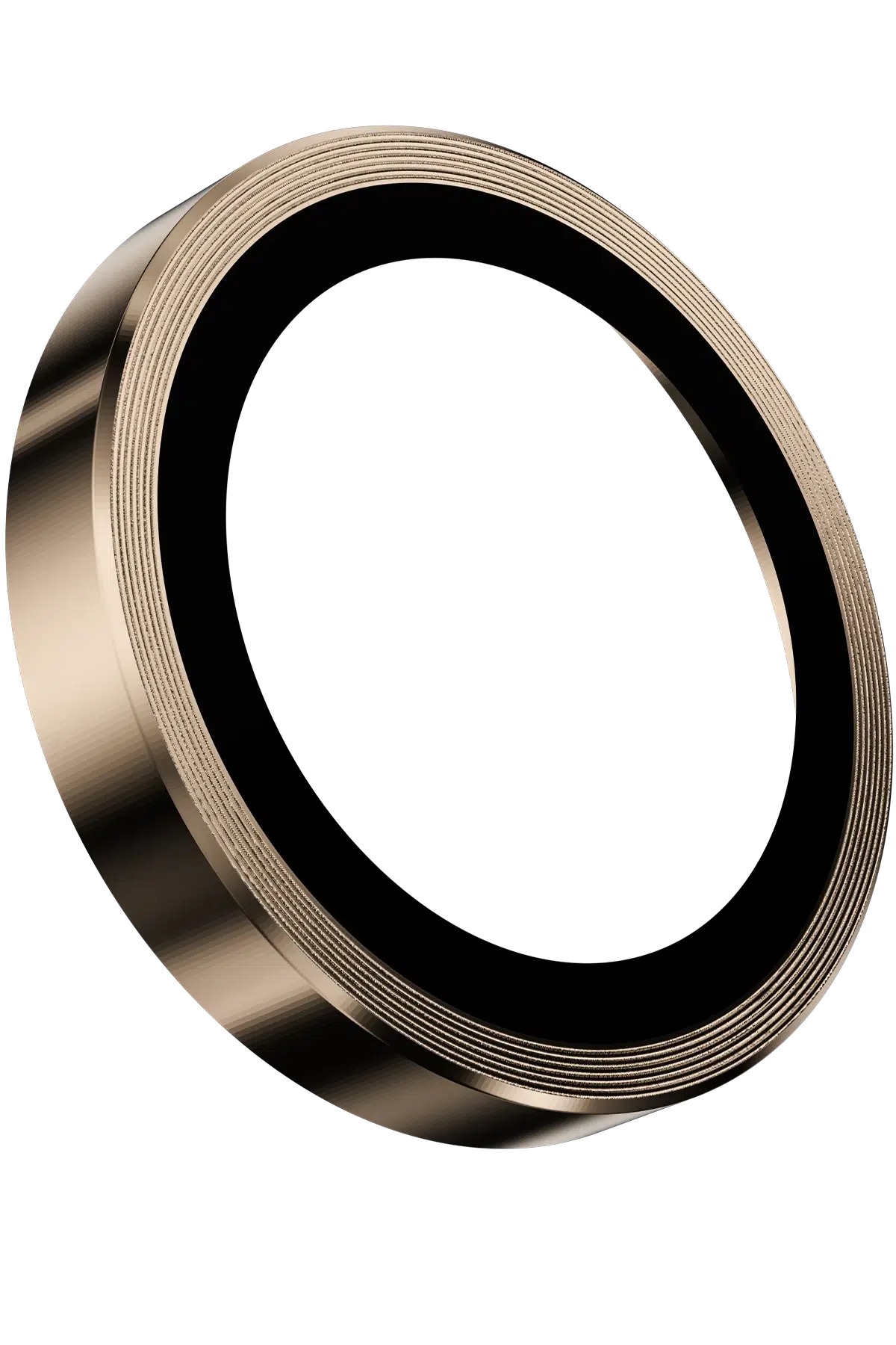 Keephone Apple iPhone 16 Pro Max 3D Spiral Alüminyum AR Kamera Lens Koruyucu - Çöl Titanyum