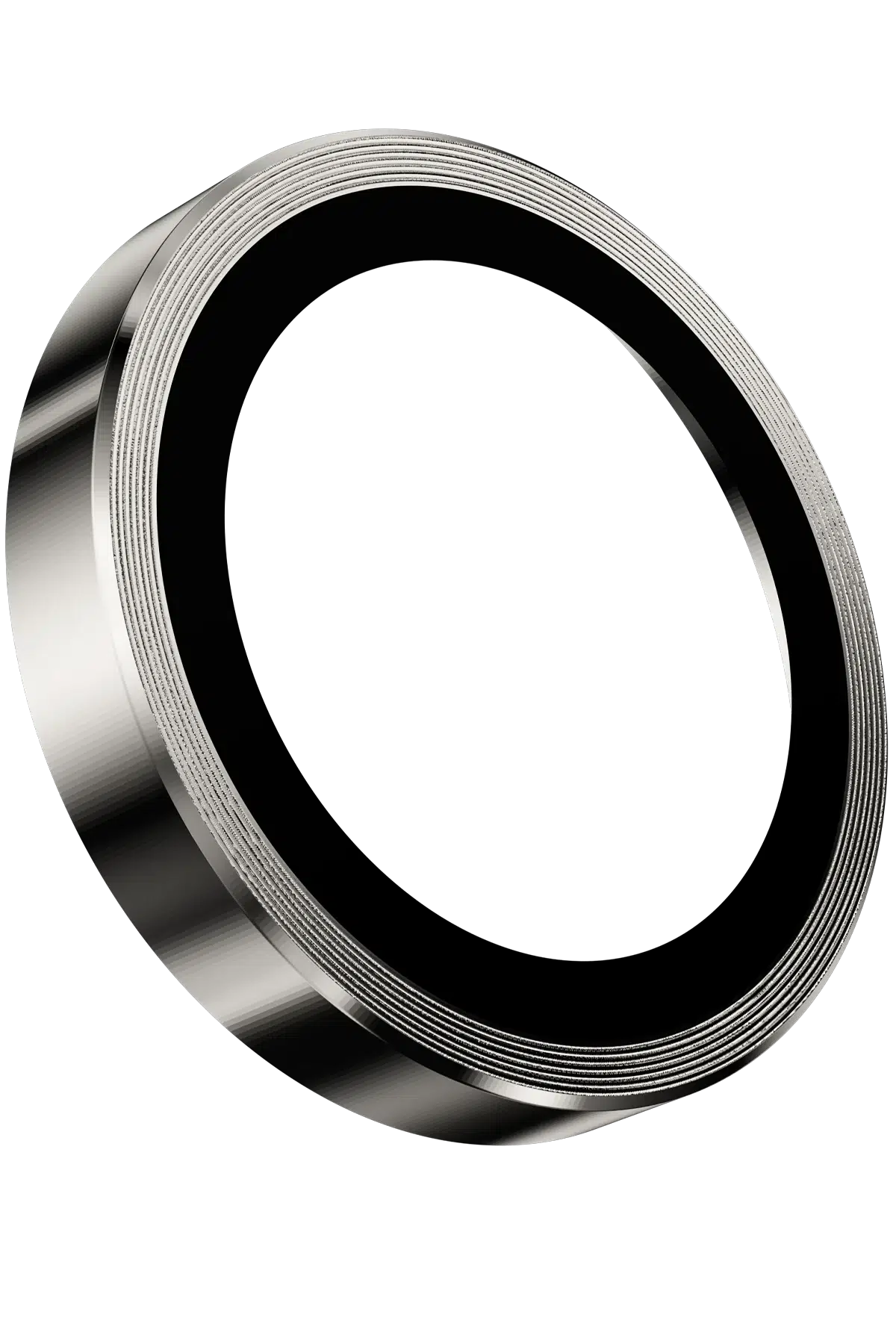 Keephone Apple iPhone 16 Pro Max 3D Spiral Alüminyum AR Kamera Lens Koruyucu - Natural Titanyum