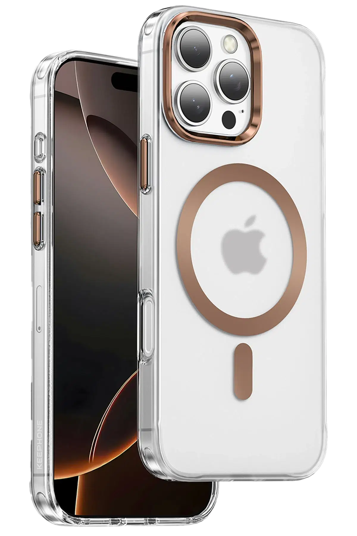 Keephone Apple iPhone 16 Pro Max Dazzle Pro Matte Magsafe Kılıf - Çöl Titanyum