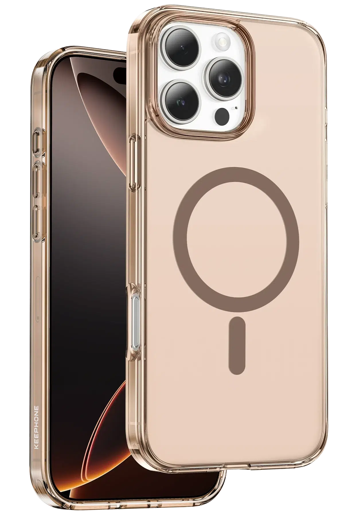 Keephone Apple iPhone 16 Pro Max Hybrid Pro Magsafe Kılıf - Çöl Titanyum