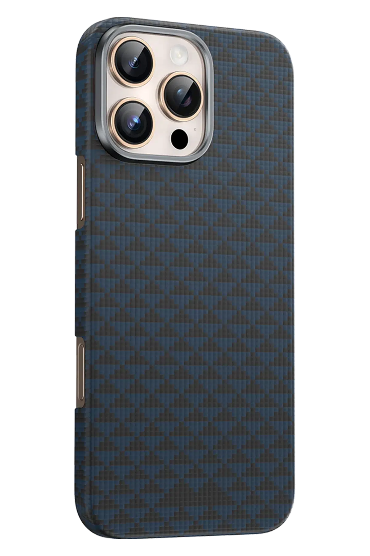 Keephone Apple iPhone 16 Pro Max Kevlar Paris Magsafe Kapak - Mavi