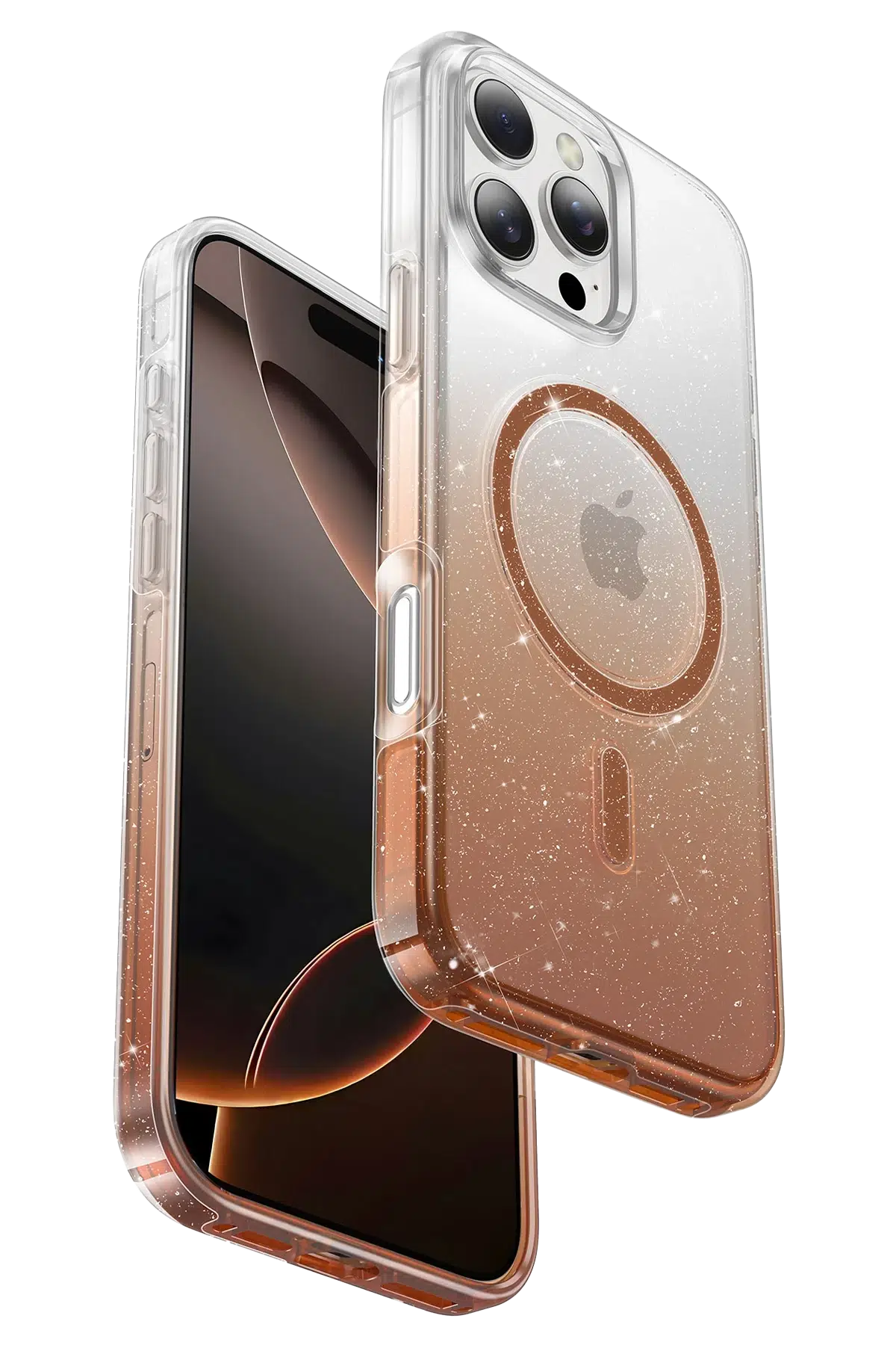 Keephone Apple iPhone 16 Pro Max Lillian Simli Magsafe Kılıf - Çöl Titanyum