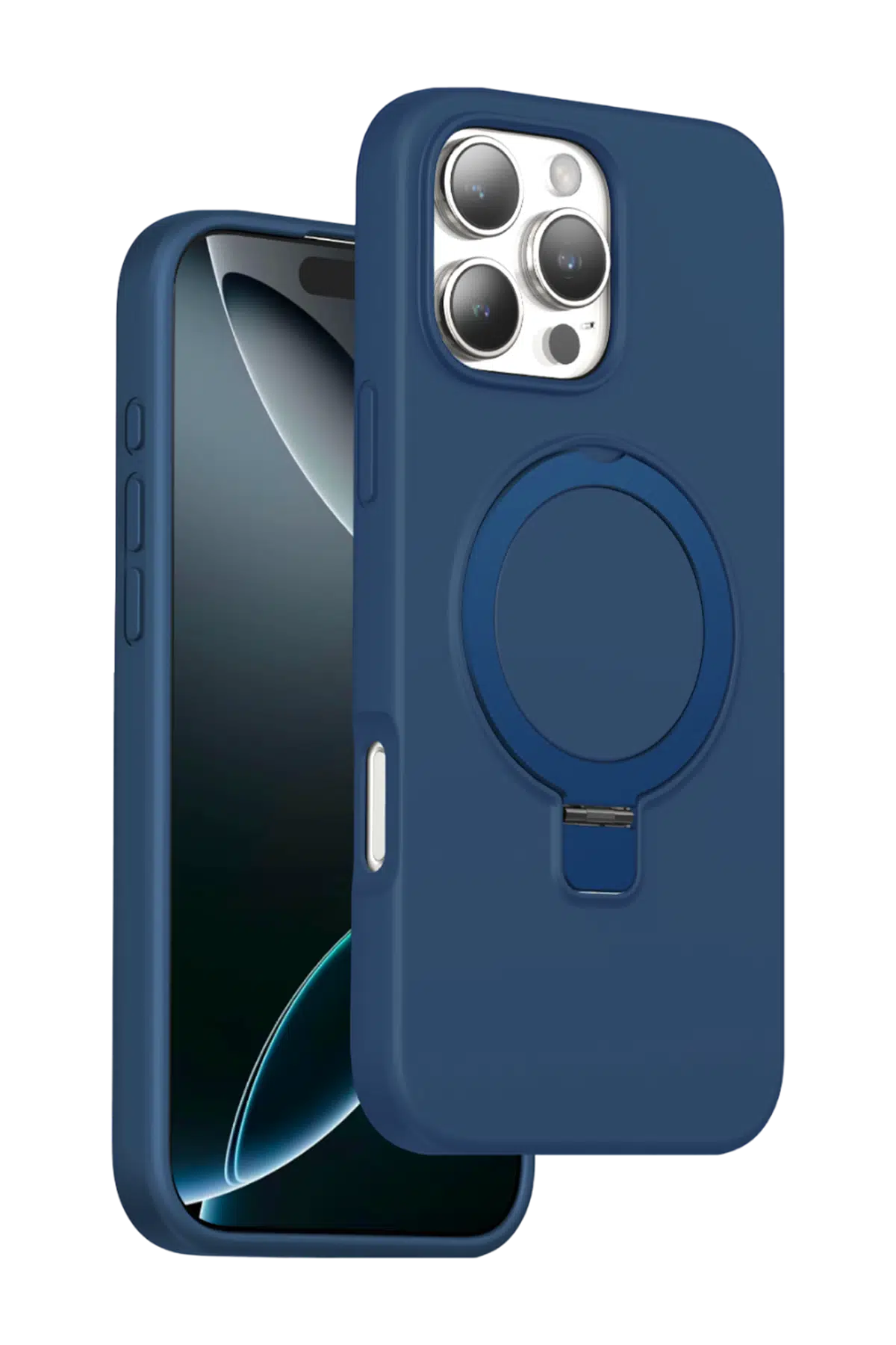 Keephone Apple iPhone 16 Pro Max Magi Pro Standlı Magsafe Kapak - Mavi