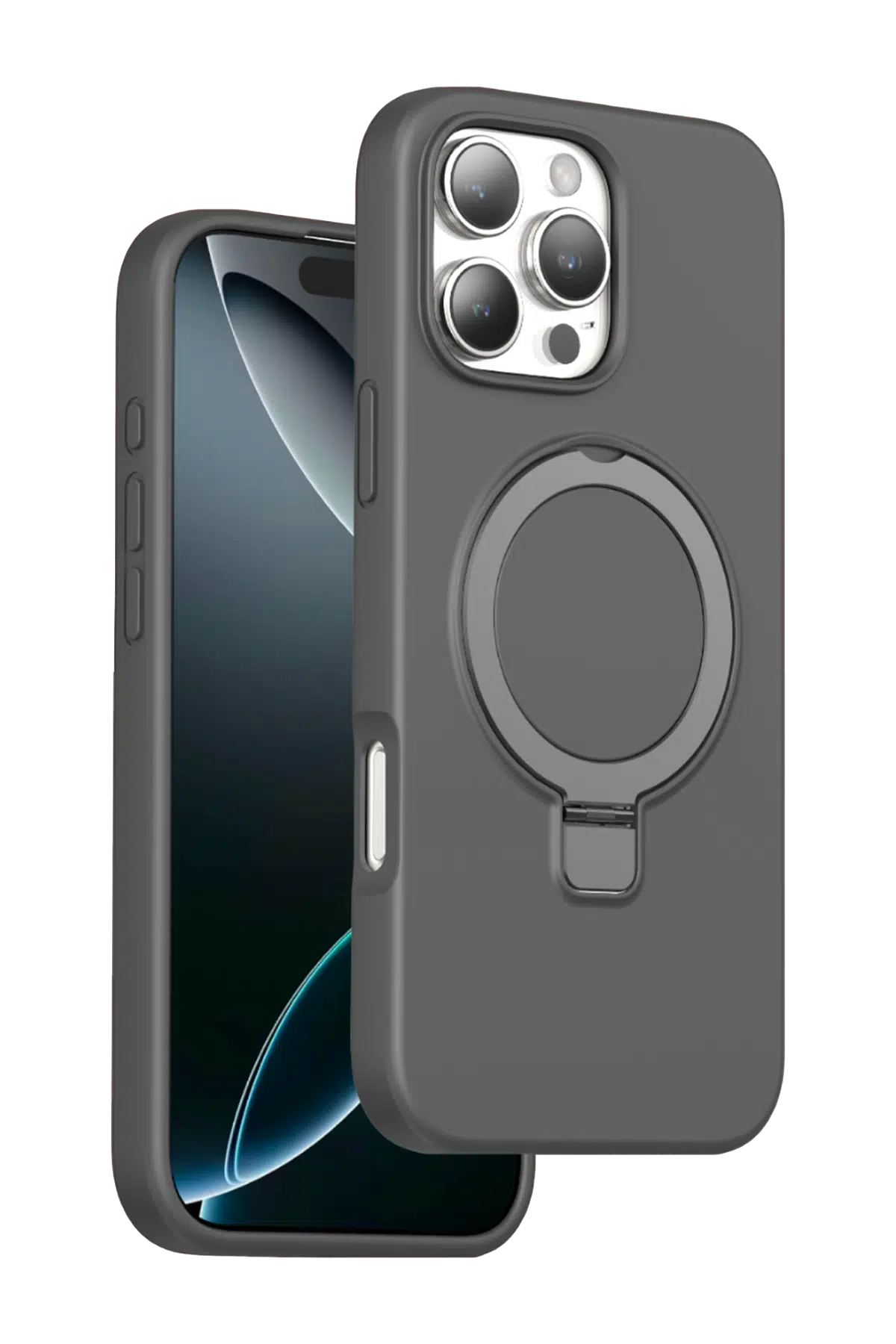 Keephone Apple iPhone 16 Pro Max Magi Pro Standlı Magsafe Kapak - Titan Gri