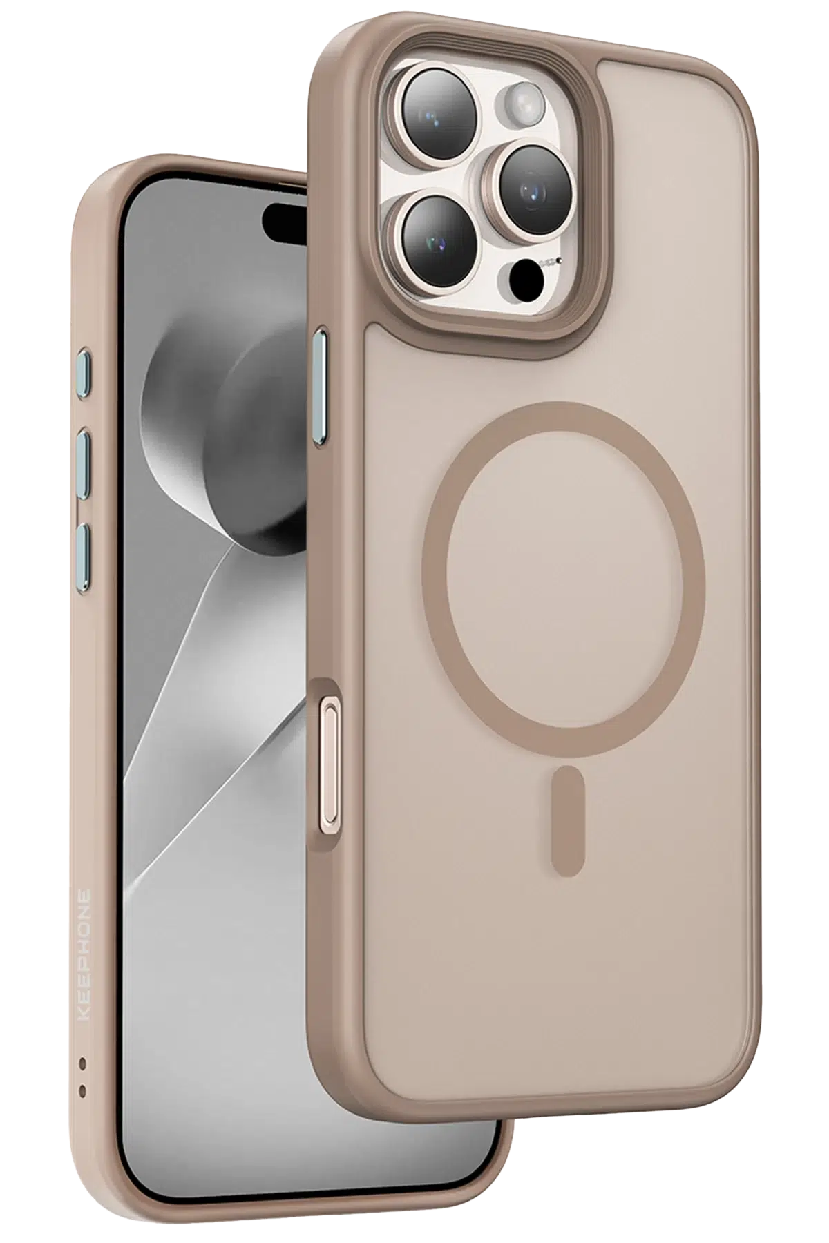 Keephone Apple iPhone 16 Pro Max Mago Pro Magsafe Kılıf - Çöl Titanyum