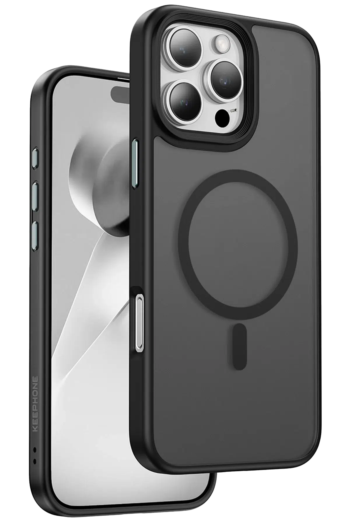 Keephone Apple iPhone 16 Pro Max Mago Pro Magsafe Kılıf - Siyah Titanyum