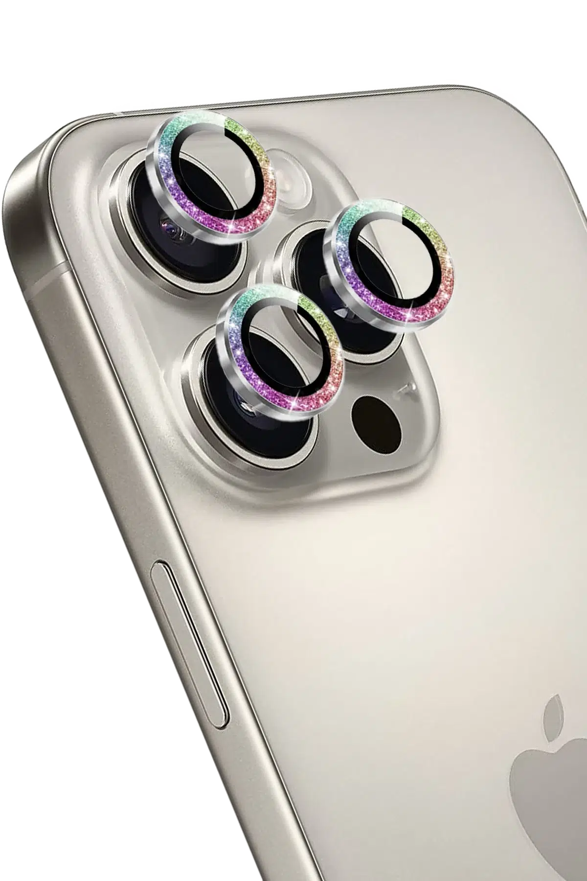 Keephone Apple iPhone 16 Pro Max Maria Simli Kamera Lens Koruyucu - Rainbow