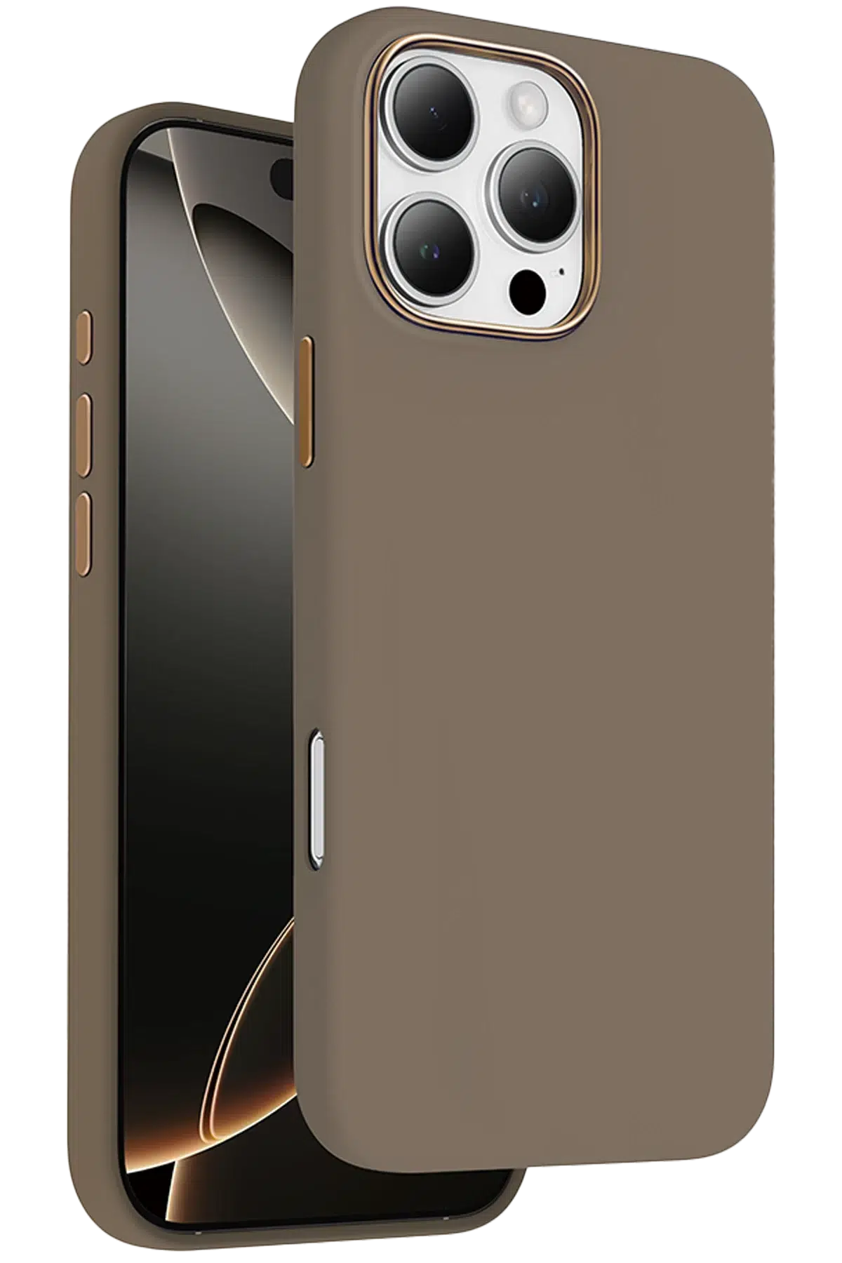 Keephone Apple iPhone 16 Pro Max Rosana Silikon Kılıf - Çöl Titanyum