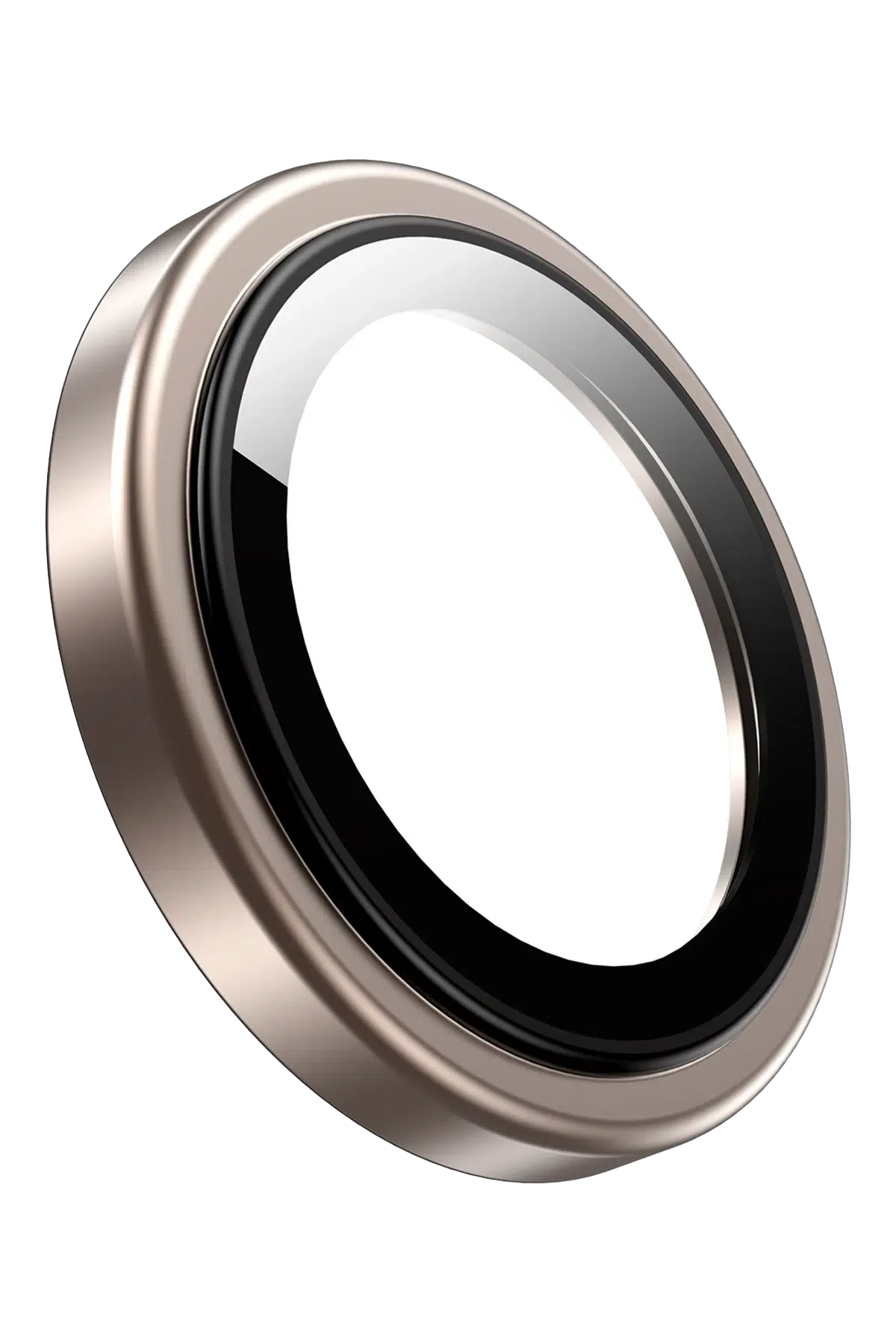 Keephone Apple iPhone 16 Pro Max Silikon Metal Kamera Lens Koruyucu - Çöl Titanyum