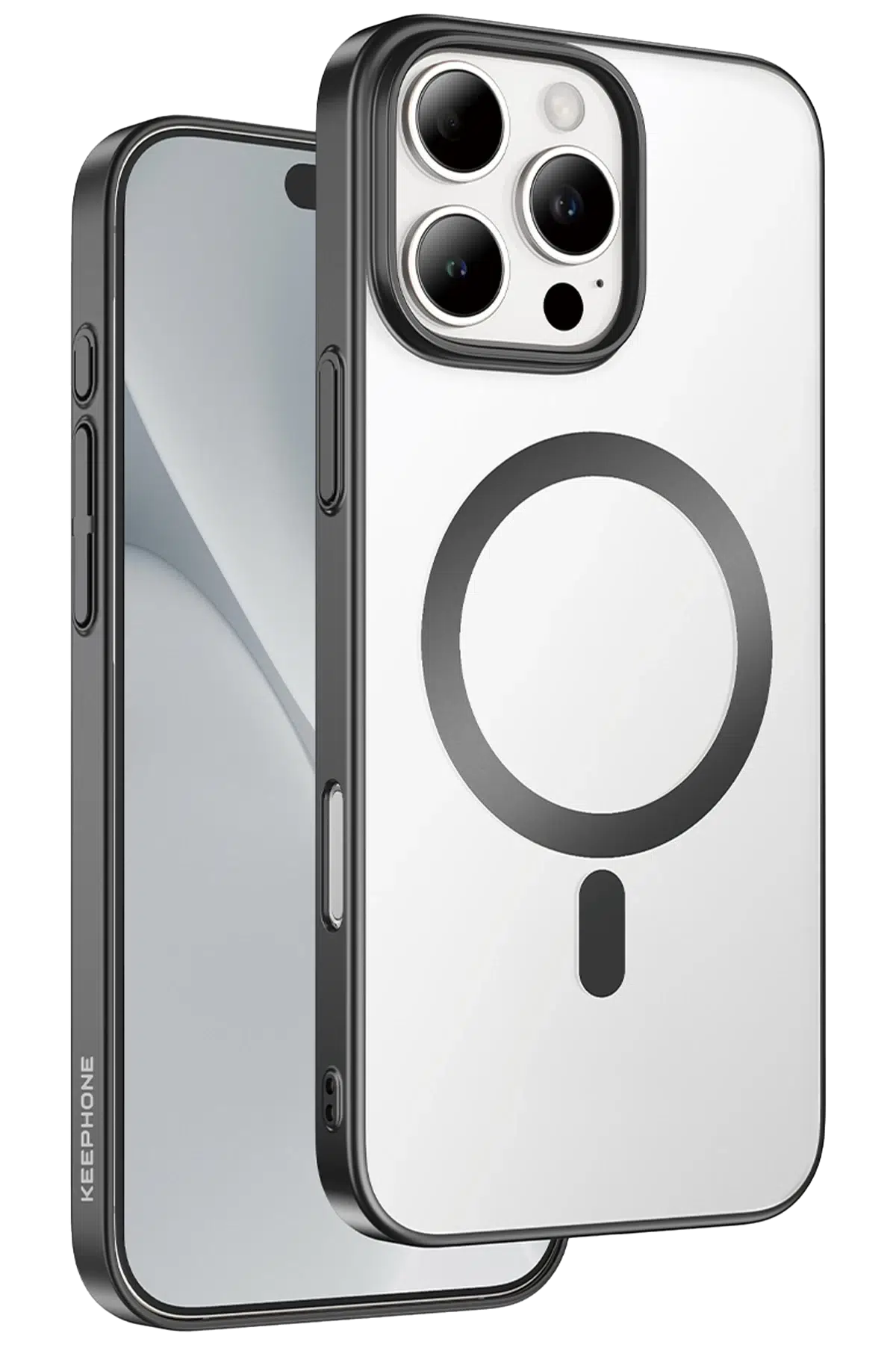 Keephone Apple iPhone 16 Pro Max Skingrip Magsafe Kılıf - Siyah Titanyum