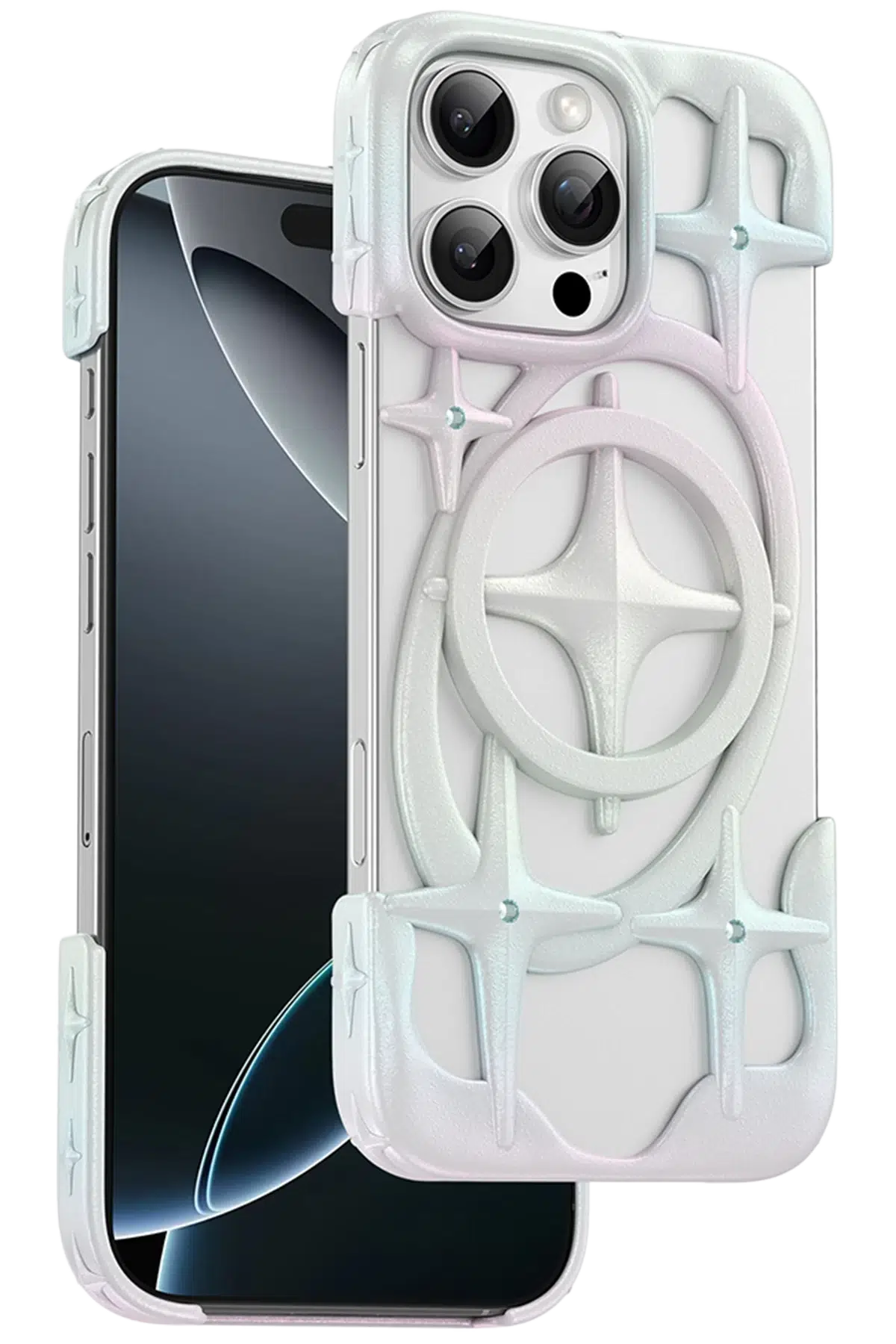 Keephone Apple iPhone 16 Pro Max Stella Magsafe Kılıf - Beyaz