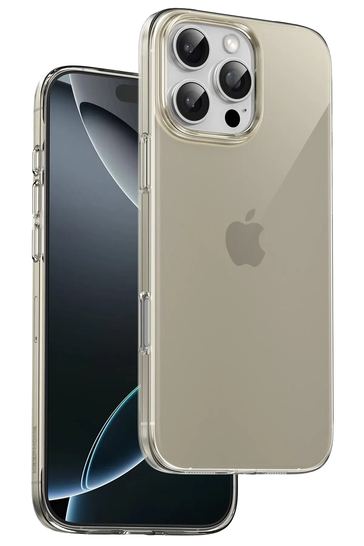 Keephone Apple iPhone 16 Pro Max X-Crystal Slim Kılıf - Natural Titanyum