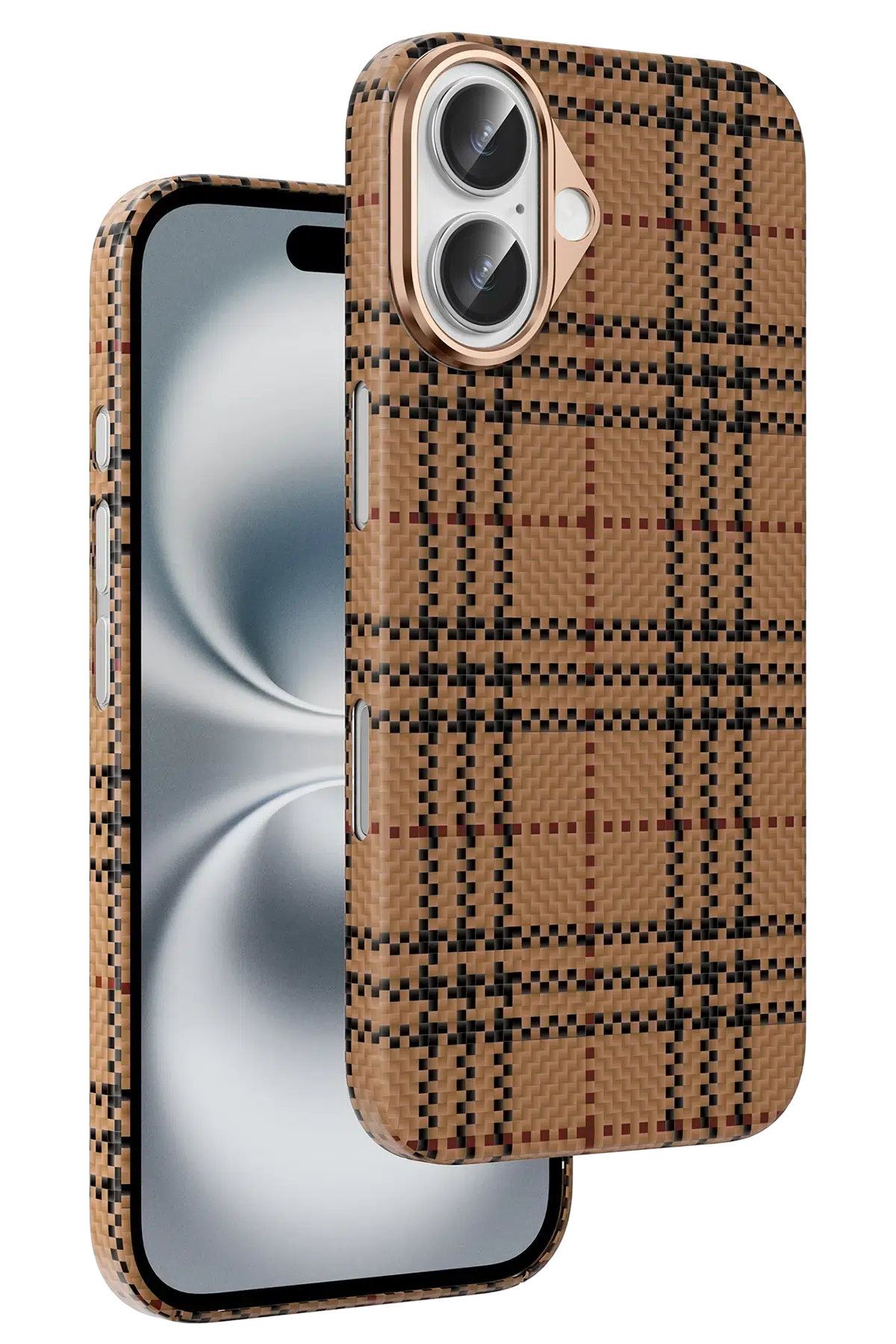 Keephone Apple iPhone 16 Scots Kevlar Magsafe Kılıf - Çöl Titanyum