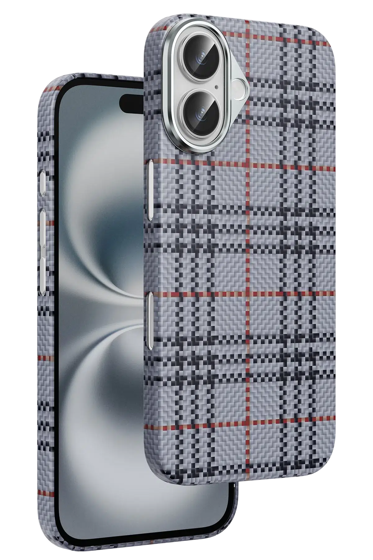 Keephone Apple iPhone 16 Scots Kevlar Magsafe Kılıf - Natural Grey
