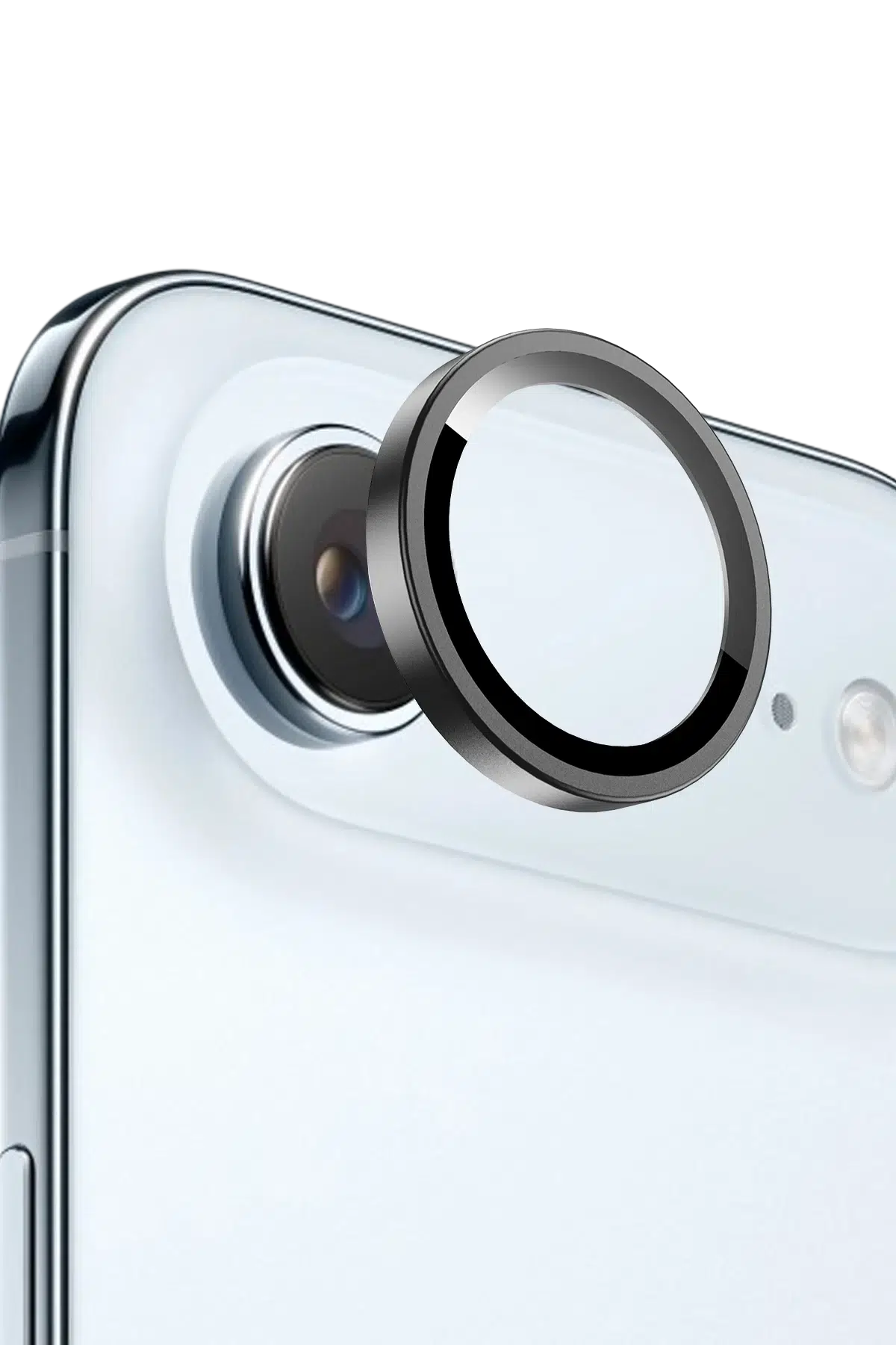 Keephone Apple iPhone 17 Air Bright PVD Metal Kamera Lens - Siyah