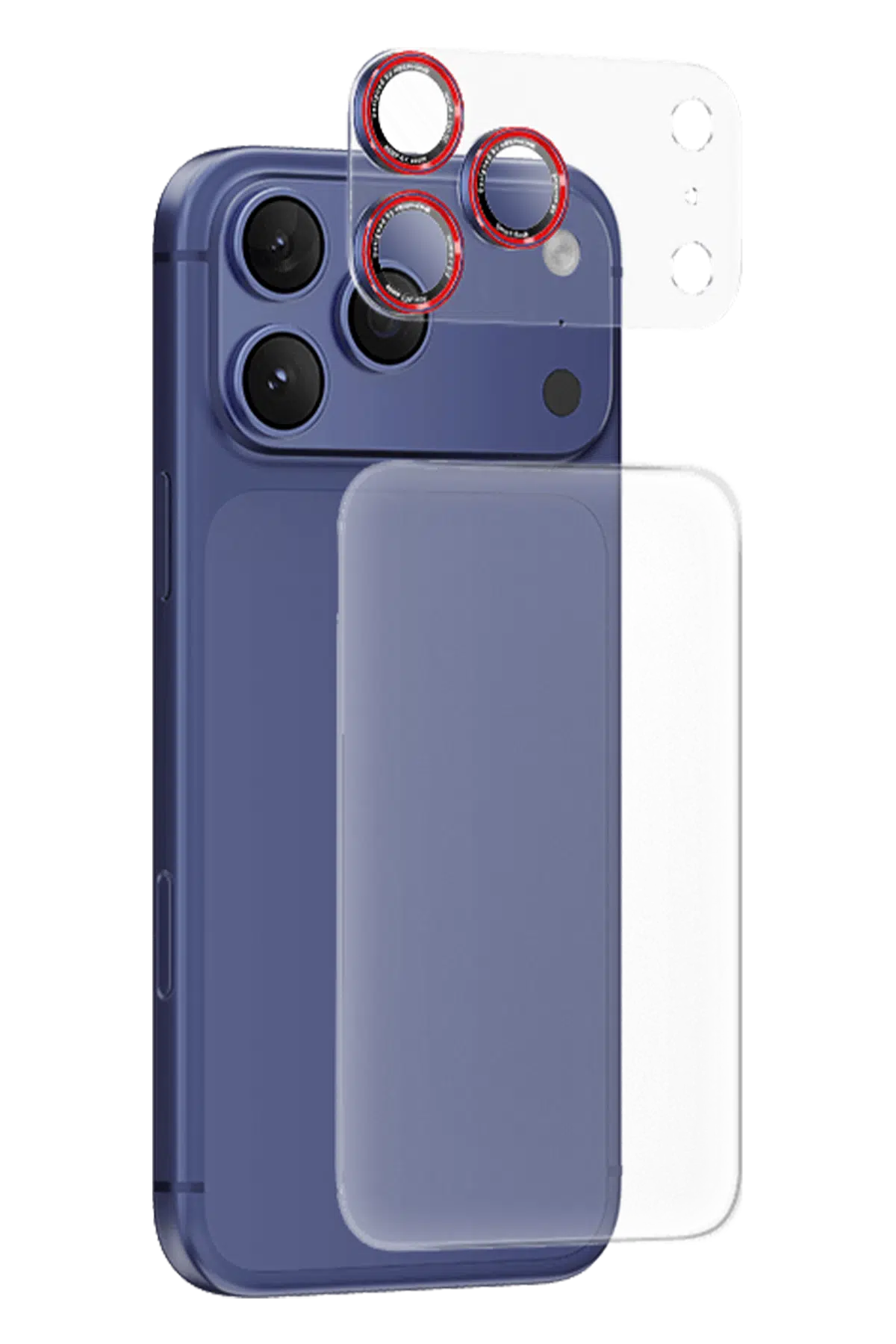 Keephone Apple iPhone 17 Pro Auralens Arka Film Ve Kamera Lens Koruyucu - Lacivert