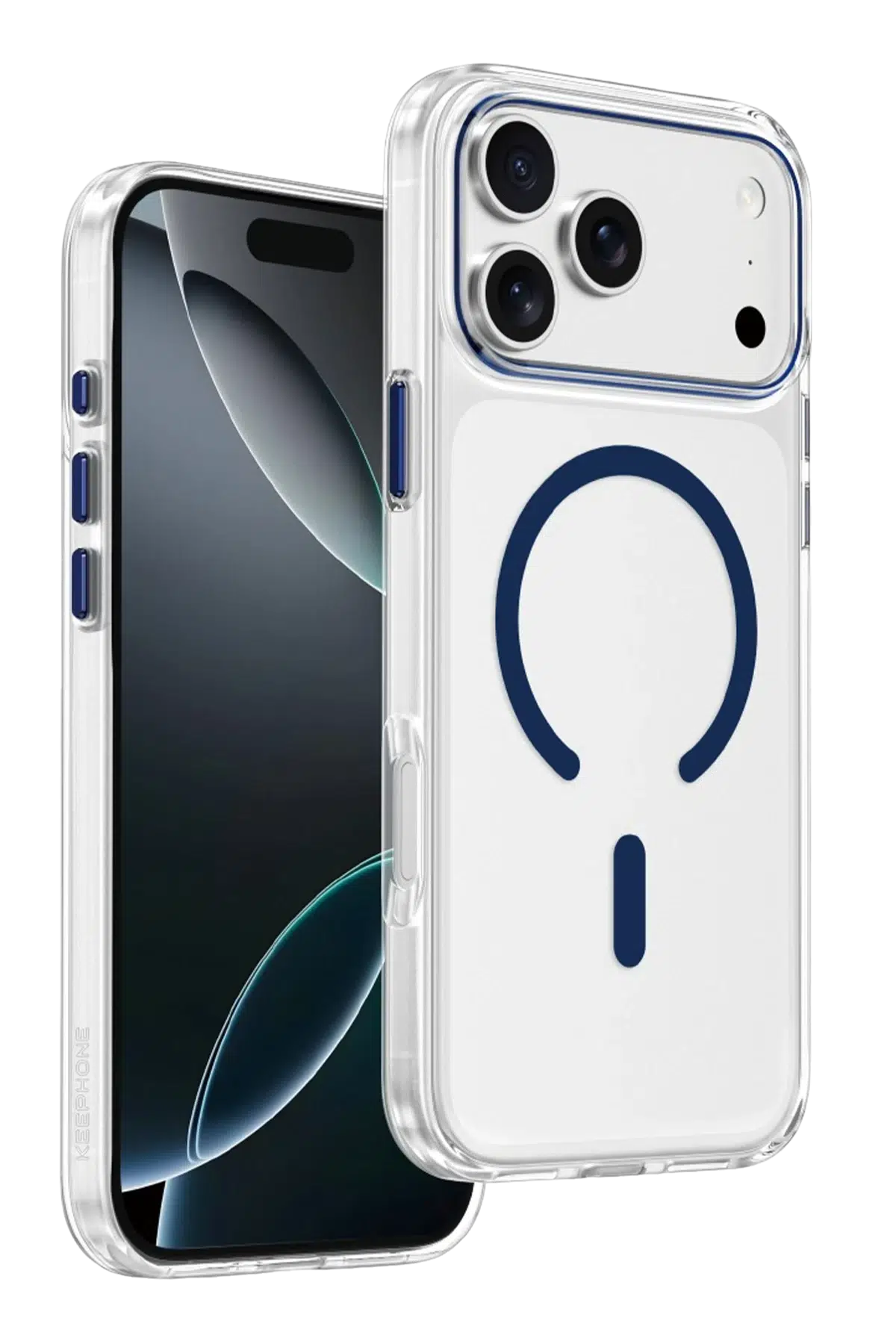 Keephone Apple iPhone 17 Pro Aurora Şeffaf Magsafe Kılıf - Lacivert