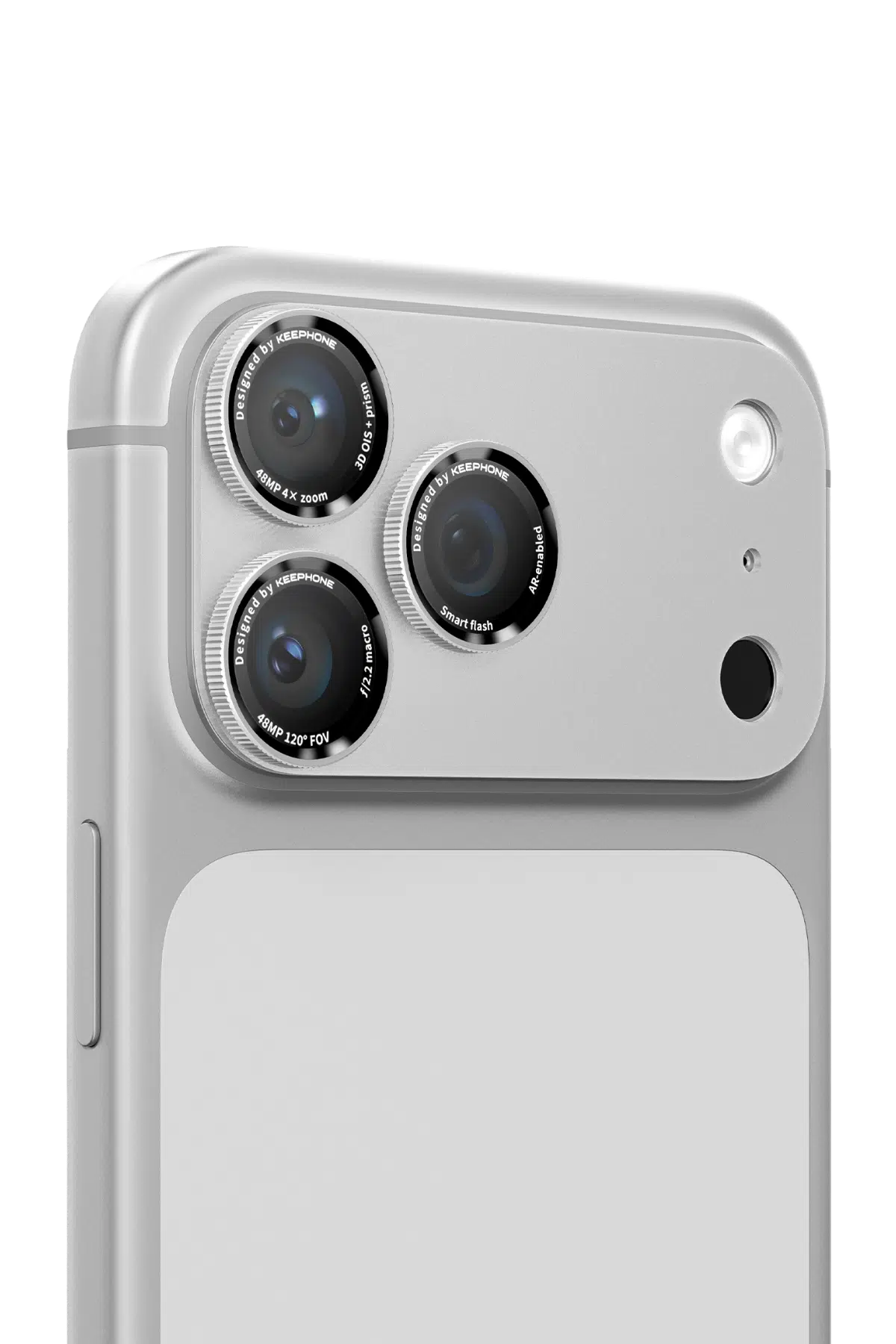 Keephone Apple iPhone 17 Pro Axion Kamera Lens Koruyucu - Gümüş
