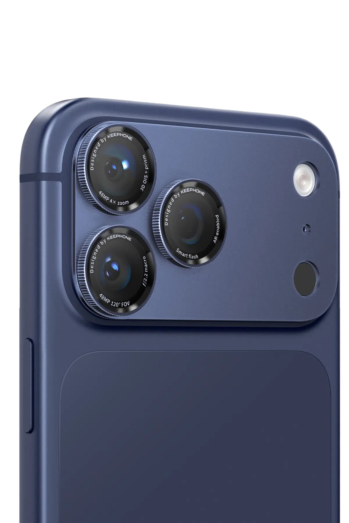 Keephone Apple iPhone 17 Pro Axion Kamera Lens Koruyucu - Lacivert