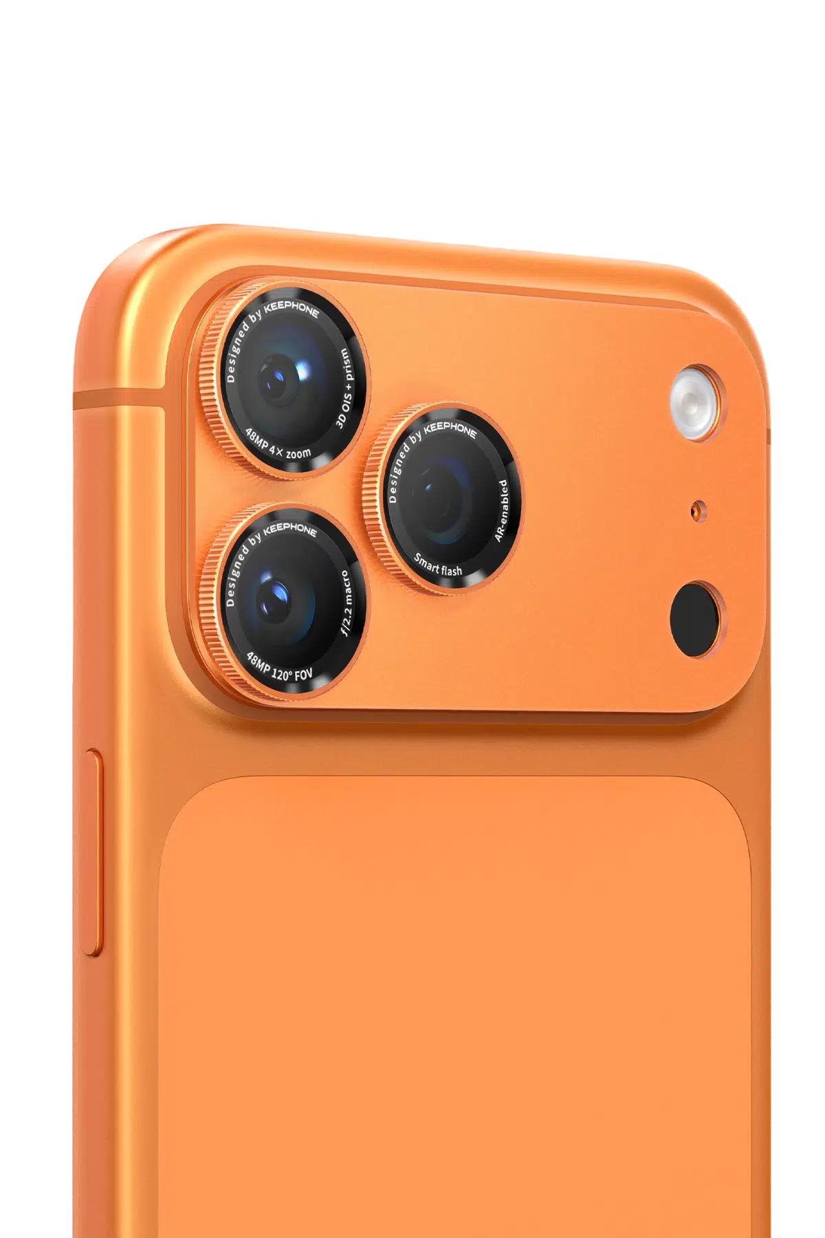 Keephone Apple iPhone 17 Pro Axion Kamera Lens Koruyucu - Turuncu