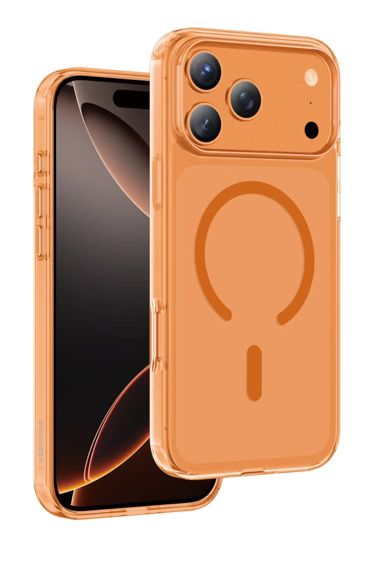 Keephone Apple iPhone 17 Pro Hybrid Pro Magsafe Kılıf - Turuncu