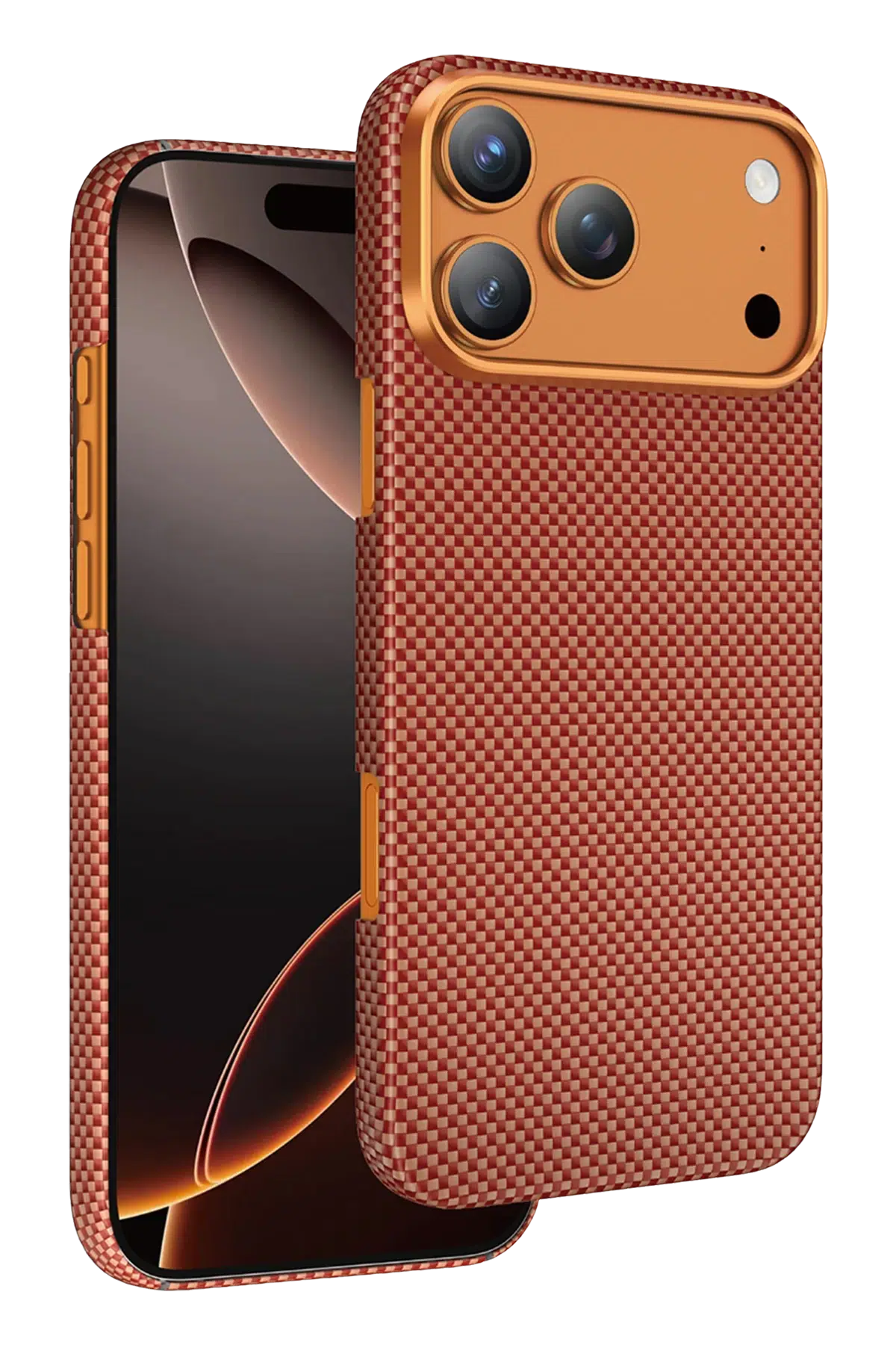 Keephone Apple iPhone 17 Pro Kevlar Norra Magsafe Kılıf - Turuncu