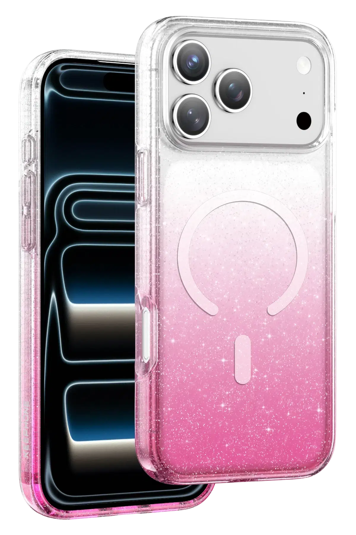 Keephone Apple iPhone 17 Pro Lillian Simli Magsafe Kılıf - Pembe
