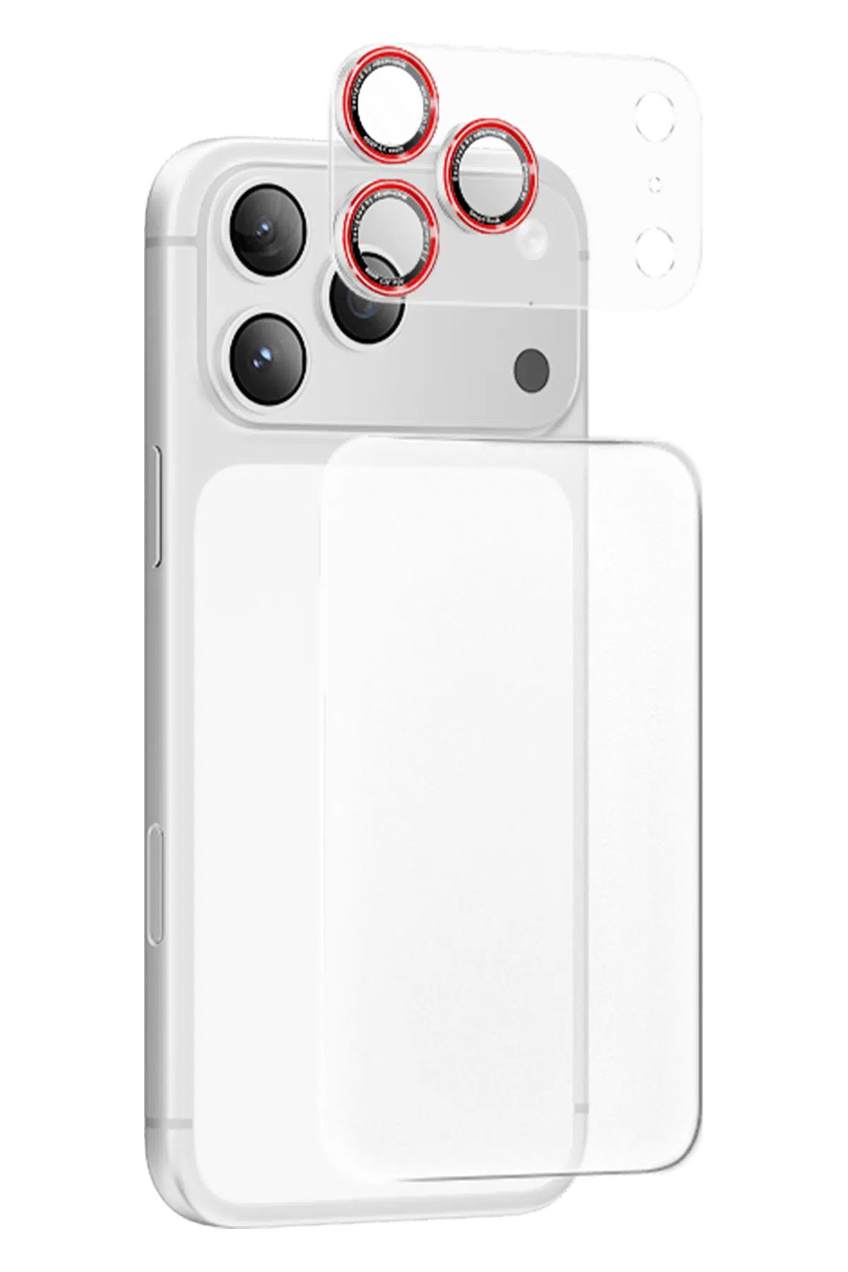 Keephone Apple iPhone 17 Pro Max Auralens Arka Film Ve Kamera Lens Koruyucu - Gümüş