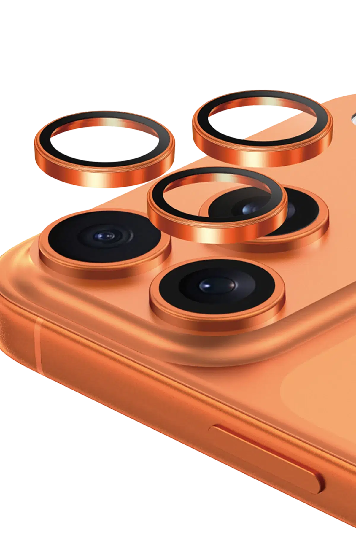 Keephone Apple iPhone 17 Pro Max Bright PVD Metal Kamera Lens - Turuncu