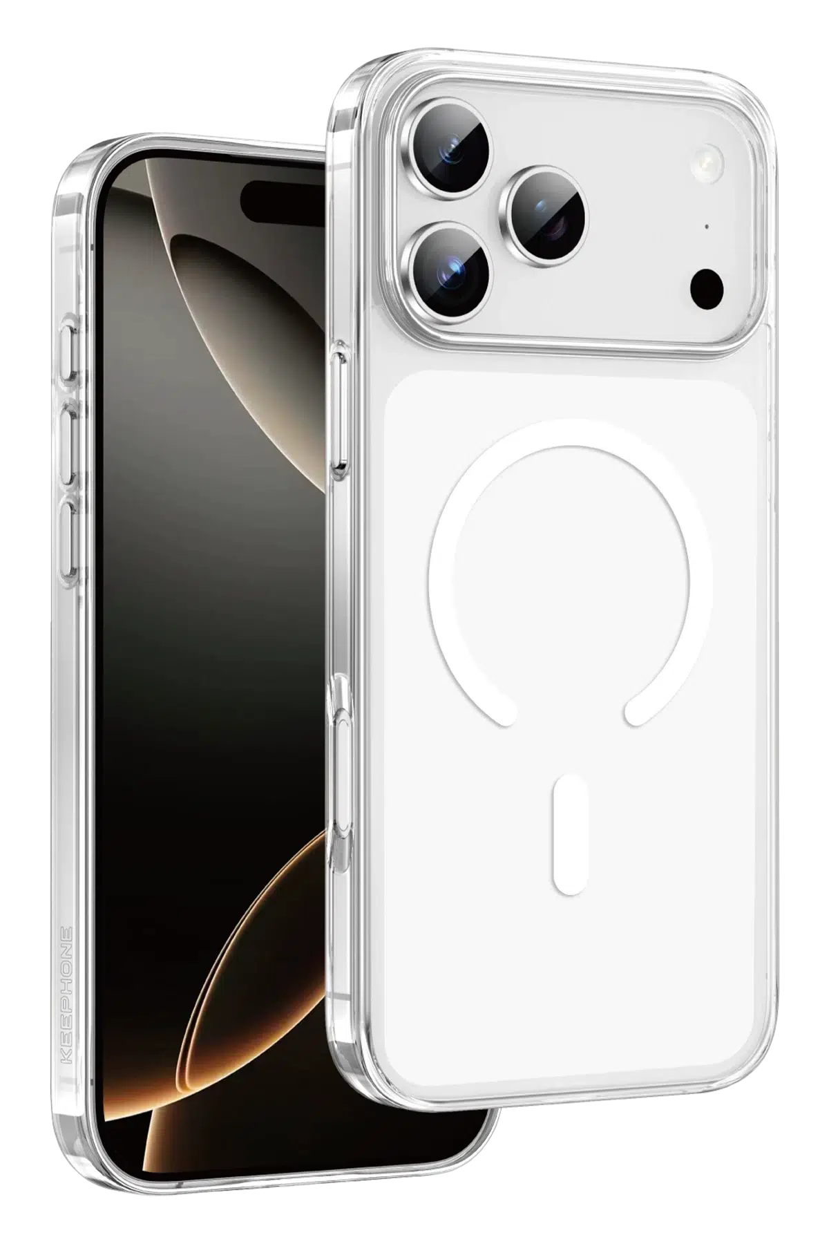 Keephone Apple iPhone 17 Pro Max Glaze Magsafe Kapak - Şeffaf