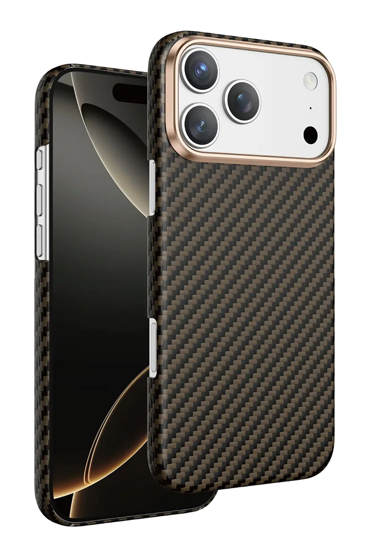 Keephone Apple iPhone 17 Pro Max Kevlar Diago Magsafe Kılıf - Bronz