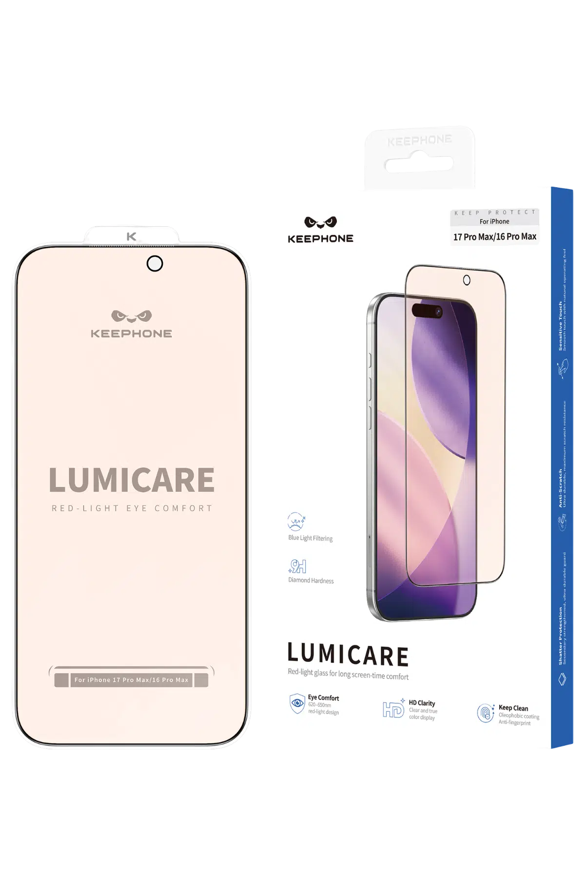 Keephone Apple iPhone 17 Pro Max Lumicare Cam Ekran Koruyucu - Siyah
