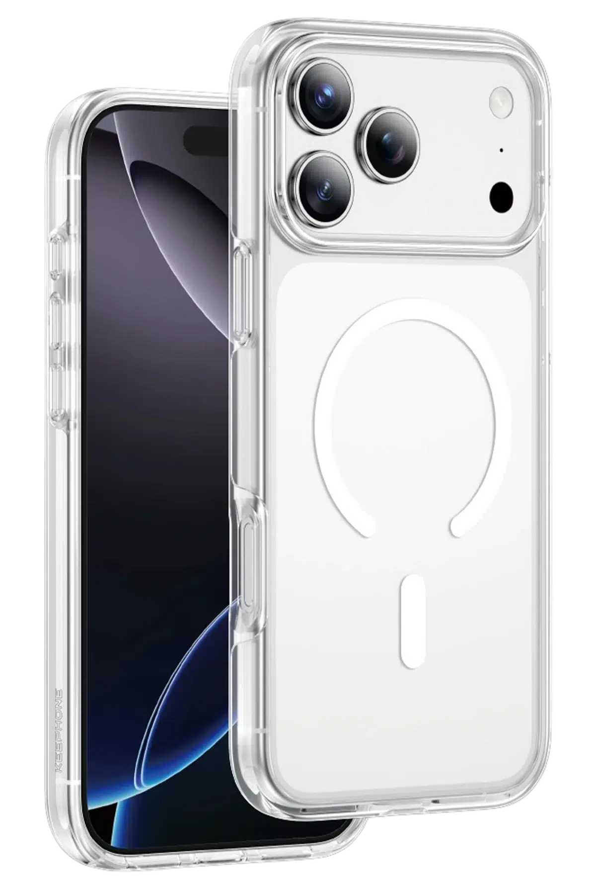 Keephone Apple iPhone 17 Pro Max Non Yellow Şeffaf Magsafe Kılıf - Şeffaf