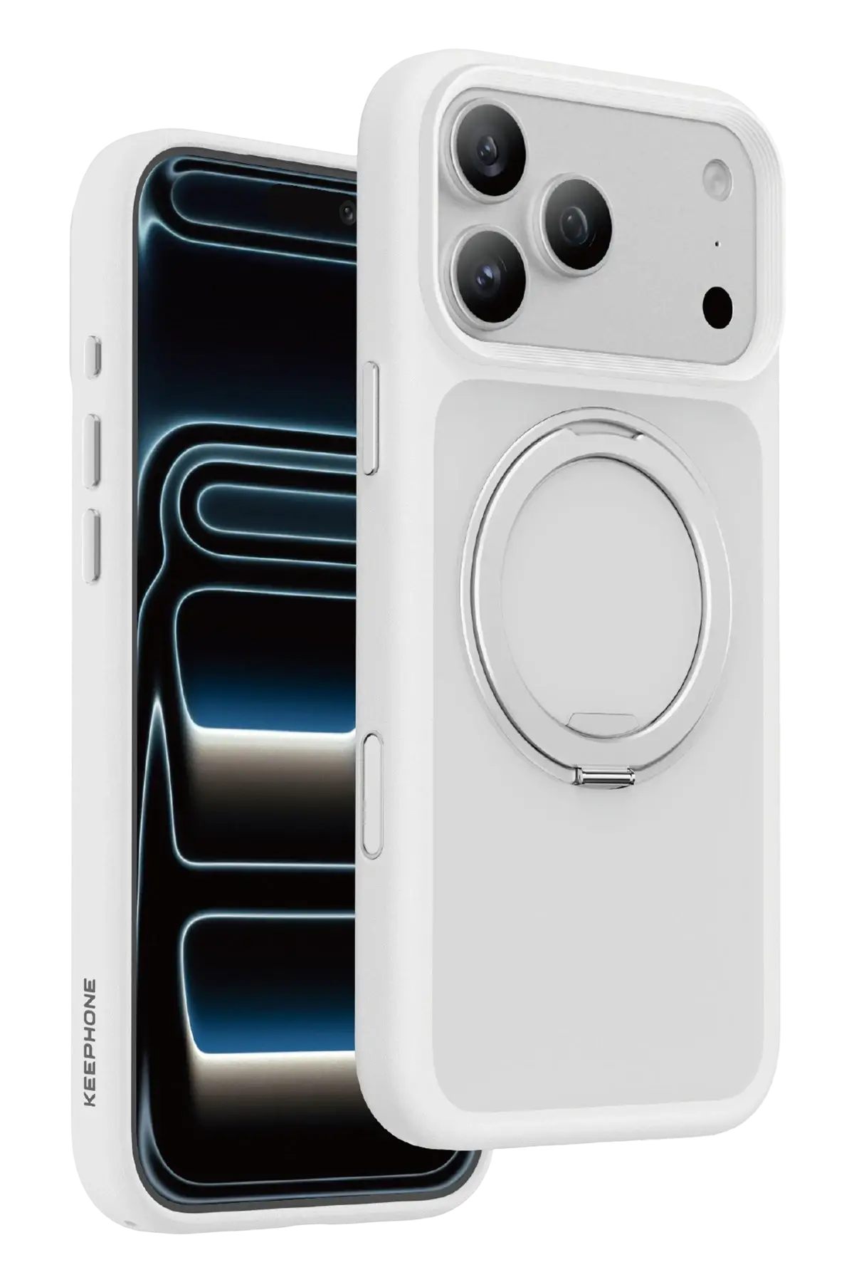 Keephone Apple iPhone 17 Pro Max Omega Magsafe Standlı Kapak - Beyaz