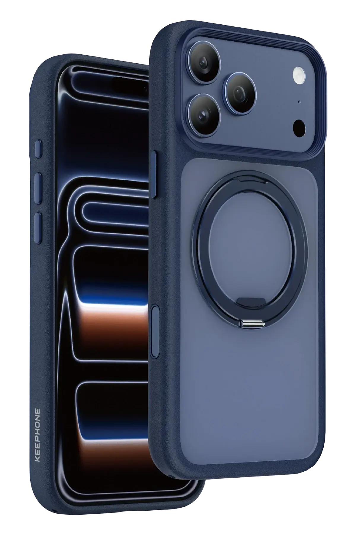 Keephone Apple iPhone 17 Pro Max Omega Magsafe Standlı Kapak - Lacivert
