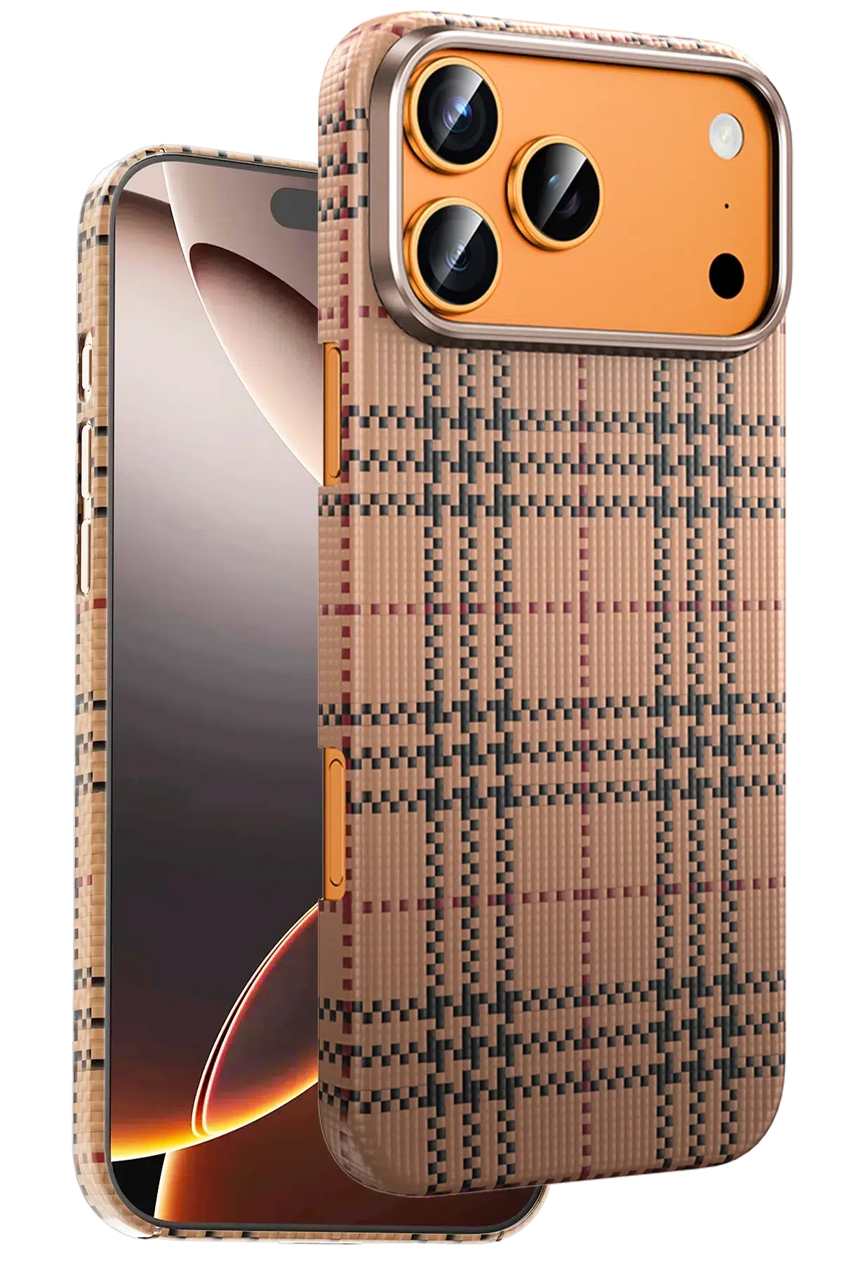 Keephone Apple iPhone 17 Pro Scots Kevlar Magsafe Kılıf - Çöl Titanyum