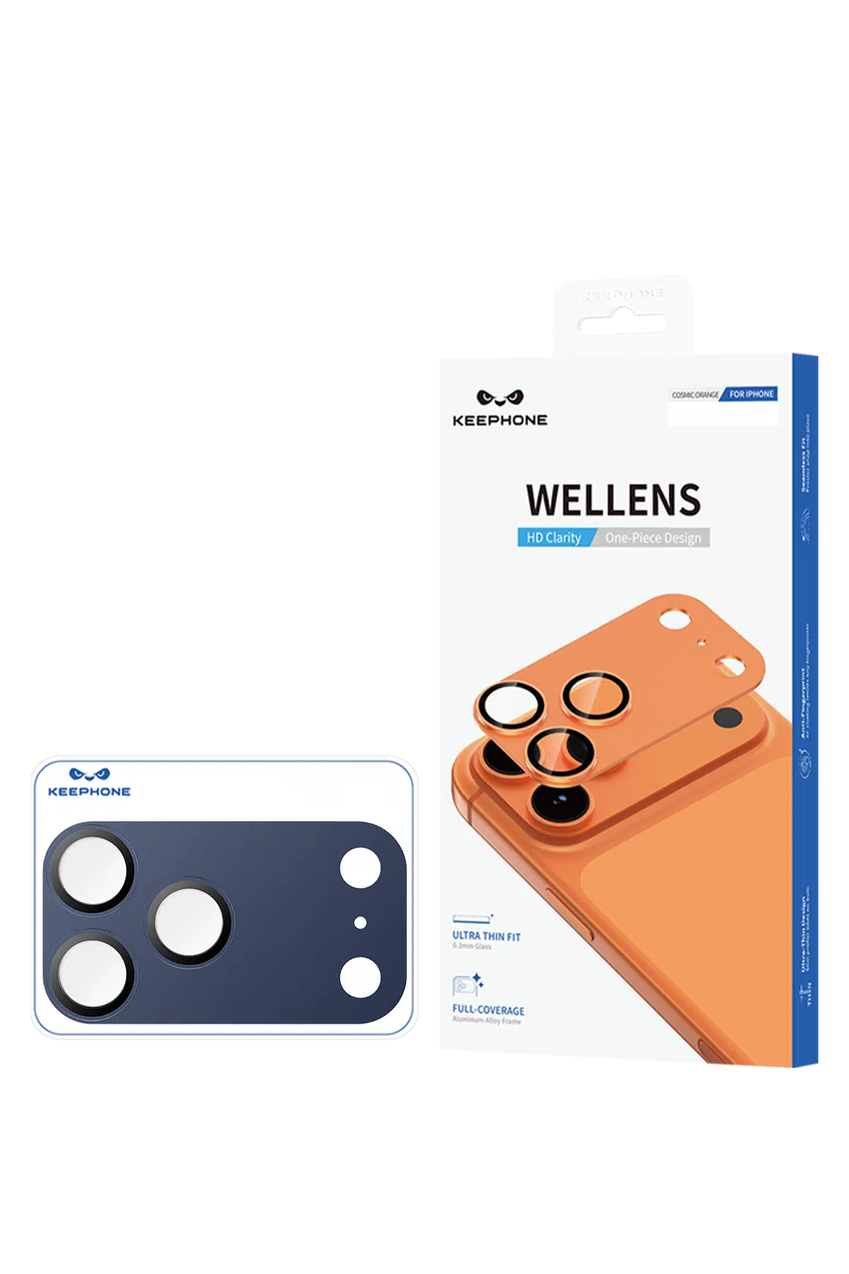 Keephone Apple iPhone 17 Pro Wellens Kamera Lens Koruyucu - Lacivert
