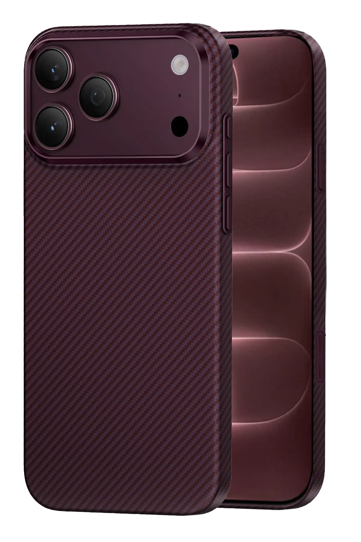 Keephone Apple iPhone 18 Pro/17 Pro Kevlar Sweden Magsafe Kılıf - Bordo