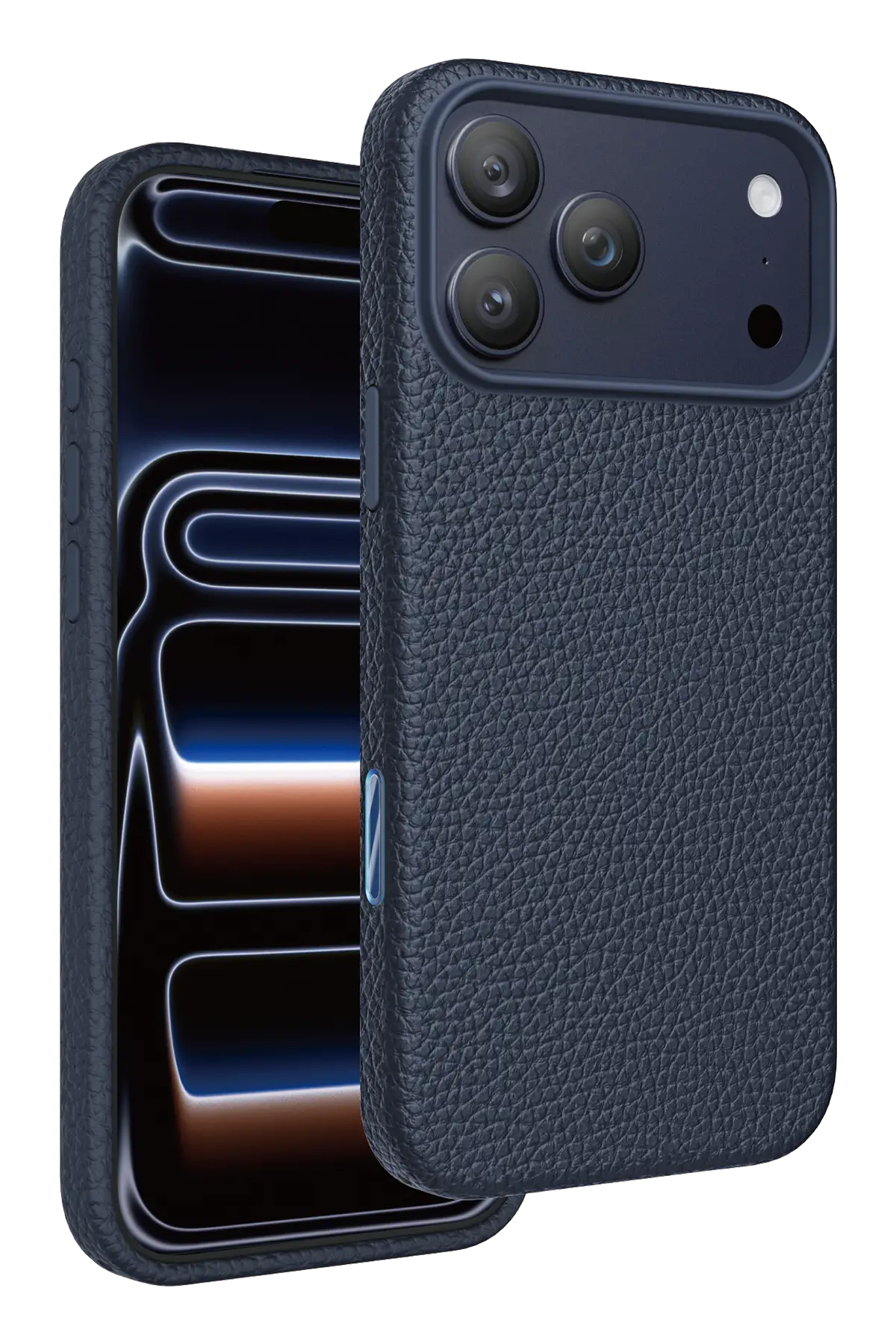 Keephone Apple iPhone 18 Pro Lycucci Deri Manyetik Kapak - Lacivert