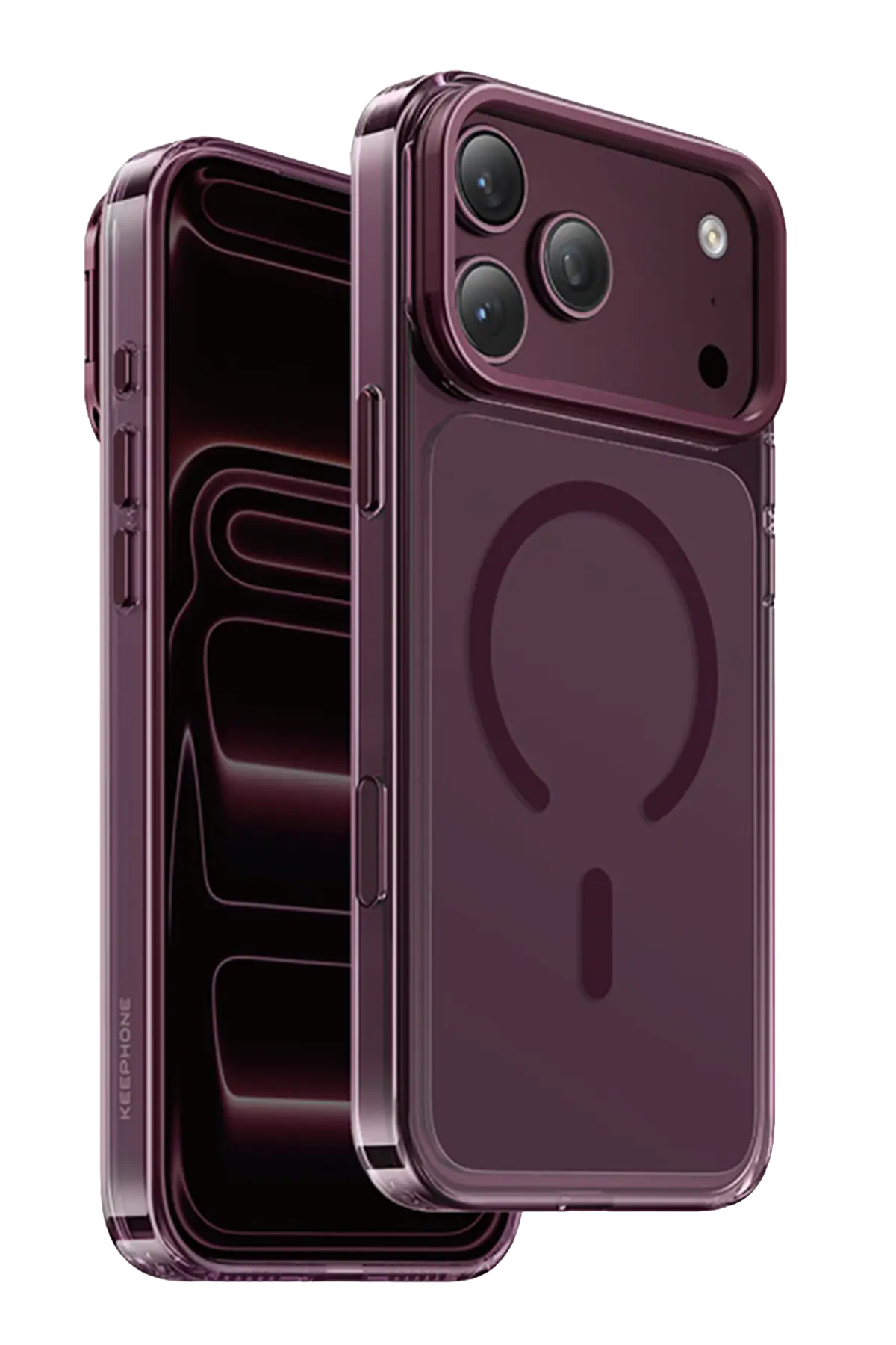 Keephone Apple iPhone 18 Pro Magicam Standlı Magsafe Kapak - Bordo