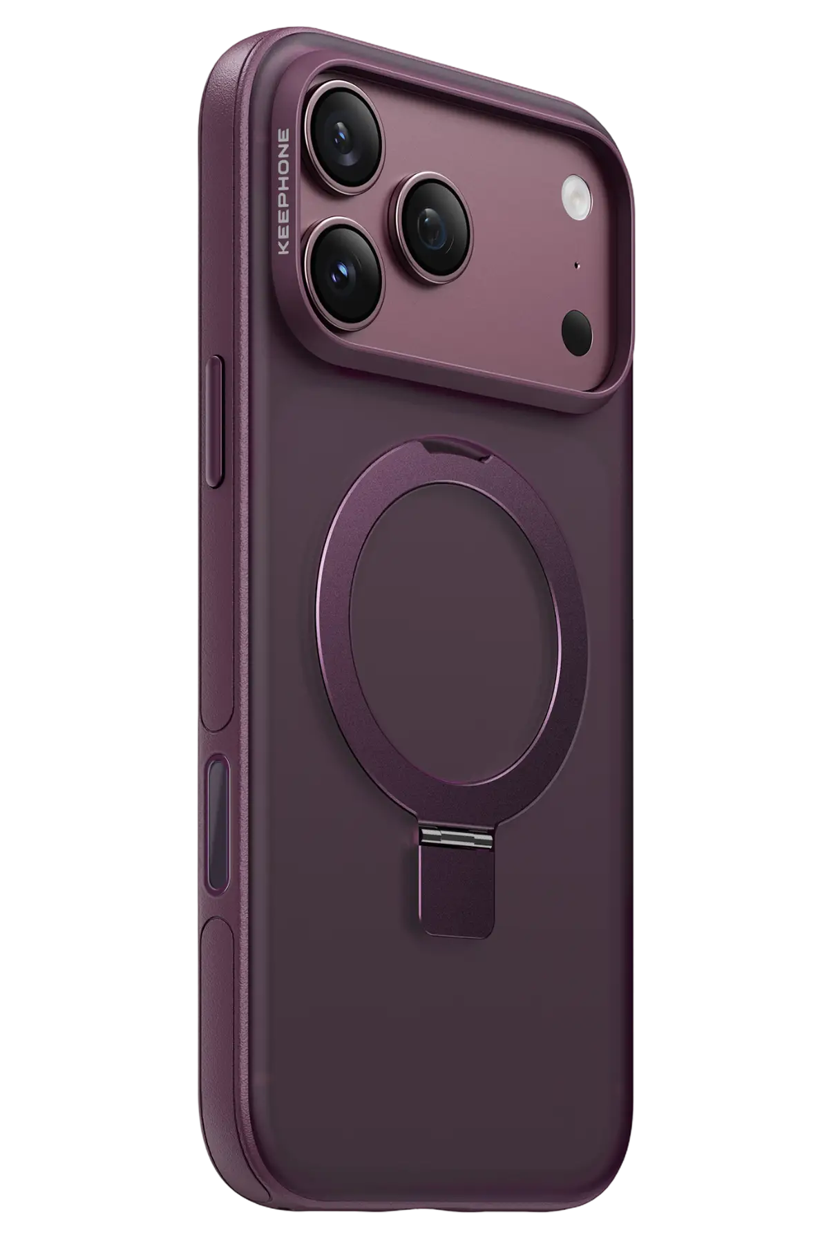 Keephone Apple iPhone 18 Pro Magico Standlı Magsafe Kapak - Bordo