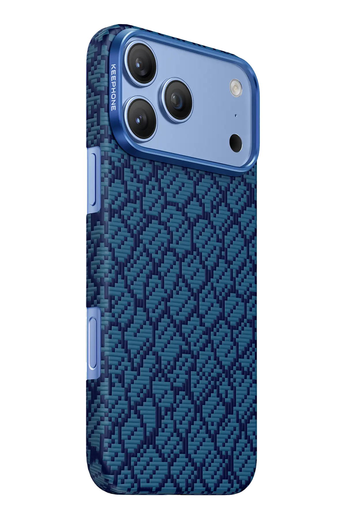 Keephone Apple iPhone 18 Pro Max Drakon Aramid Magsafe Kapak - Koyu Mavi