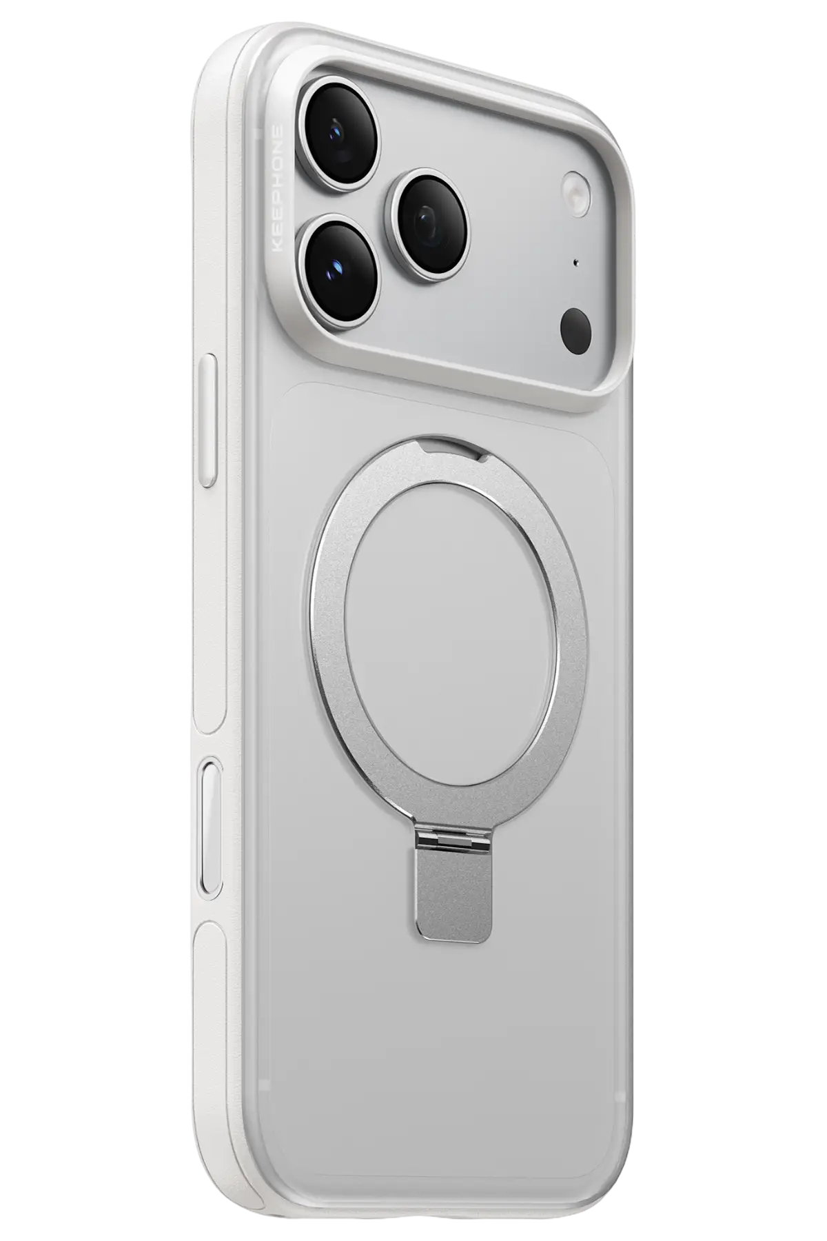 Keephone Apple iPhone 18 Pro Max Magico Standlı Magsafe Kapak - Beyaz