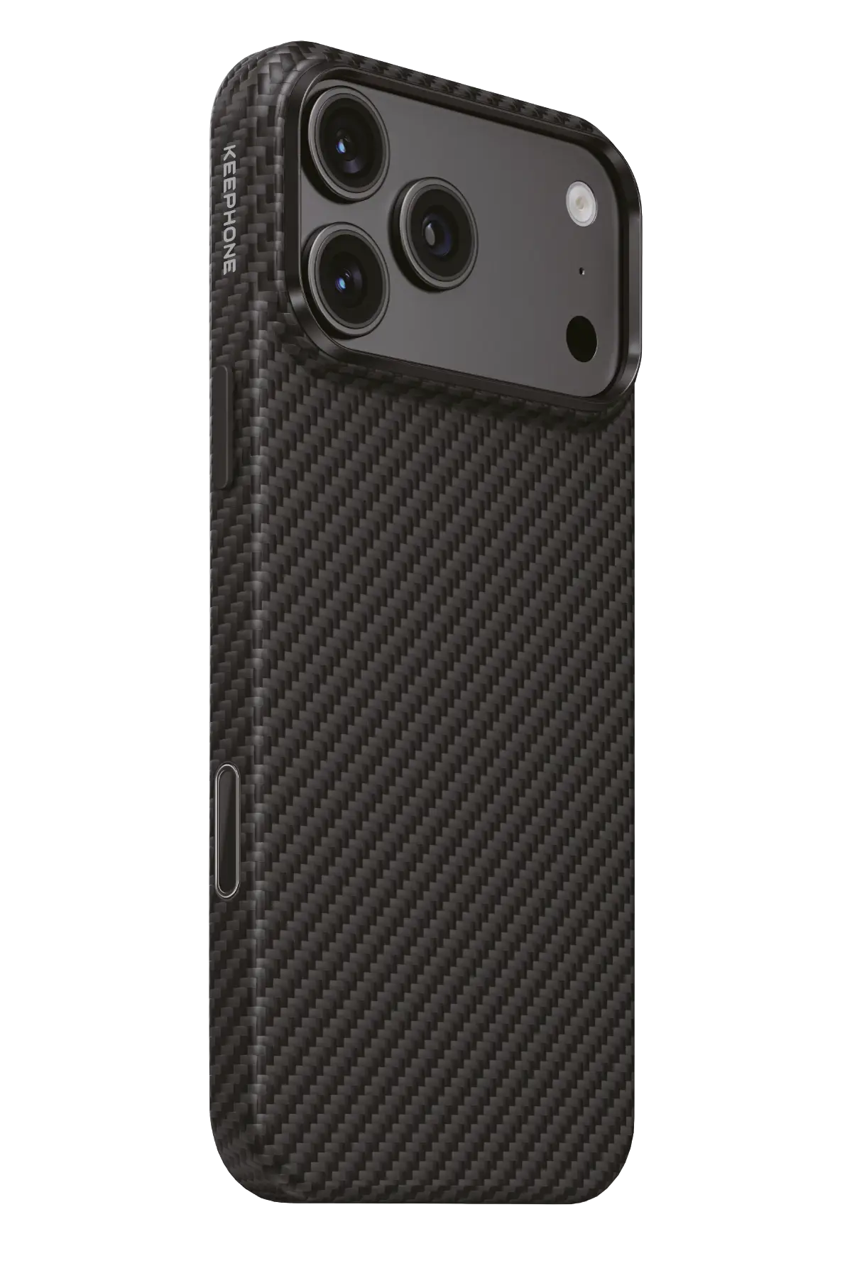 Keephone Apple iPhone 18 Pro Max Titan Aramid Fiber Magsafe Kapak - Twill Black