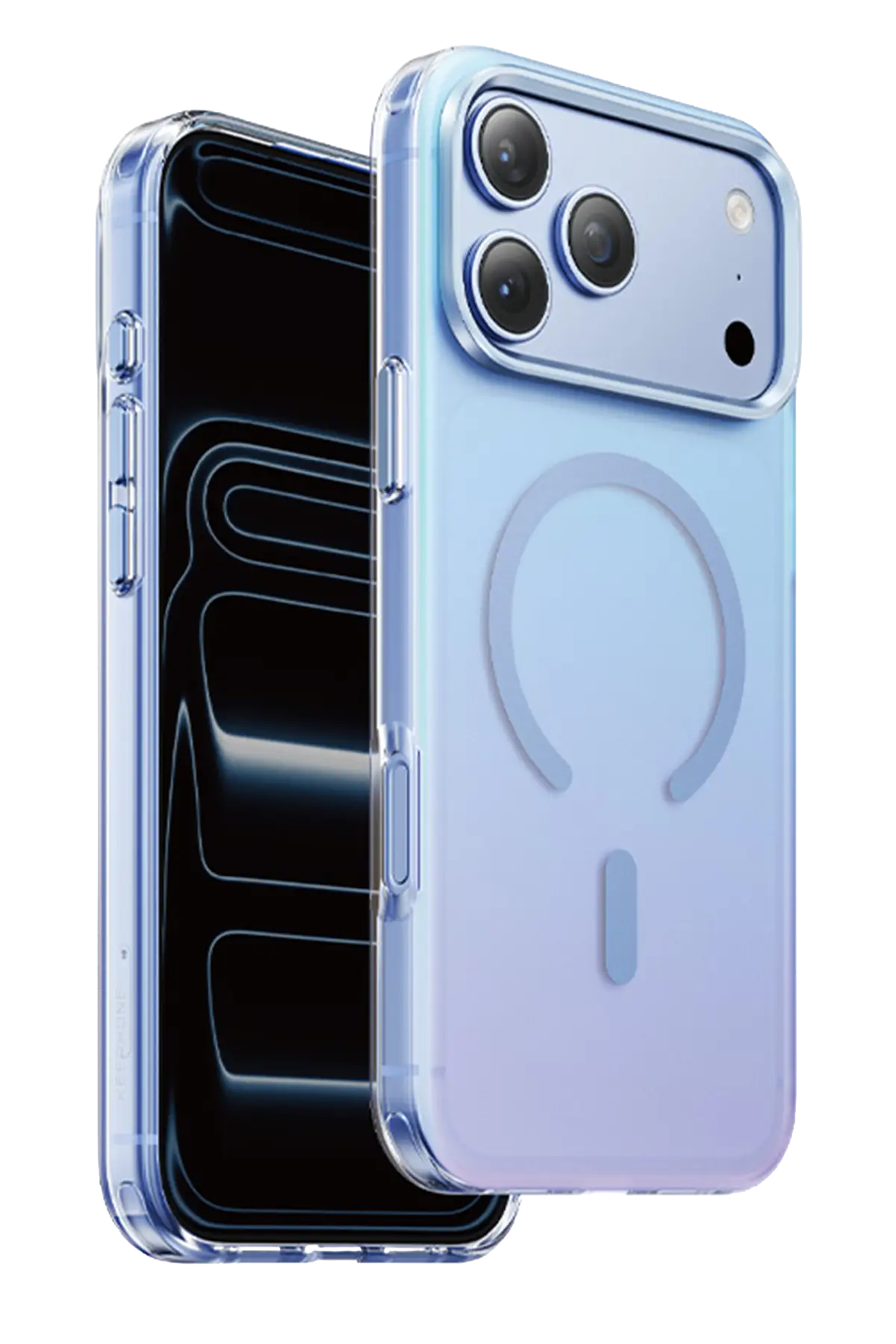 Keephone Apple iPhone 18 Pro Rainbow Magsafe Kapak - Açık Mavi