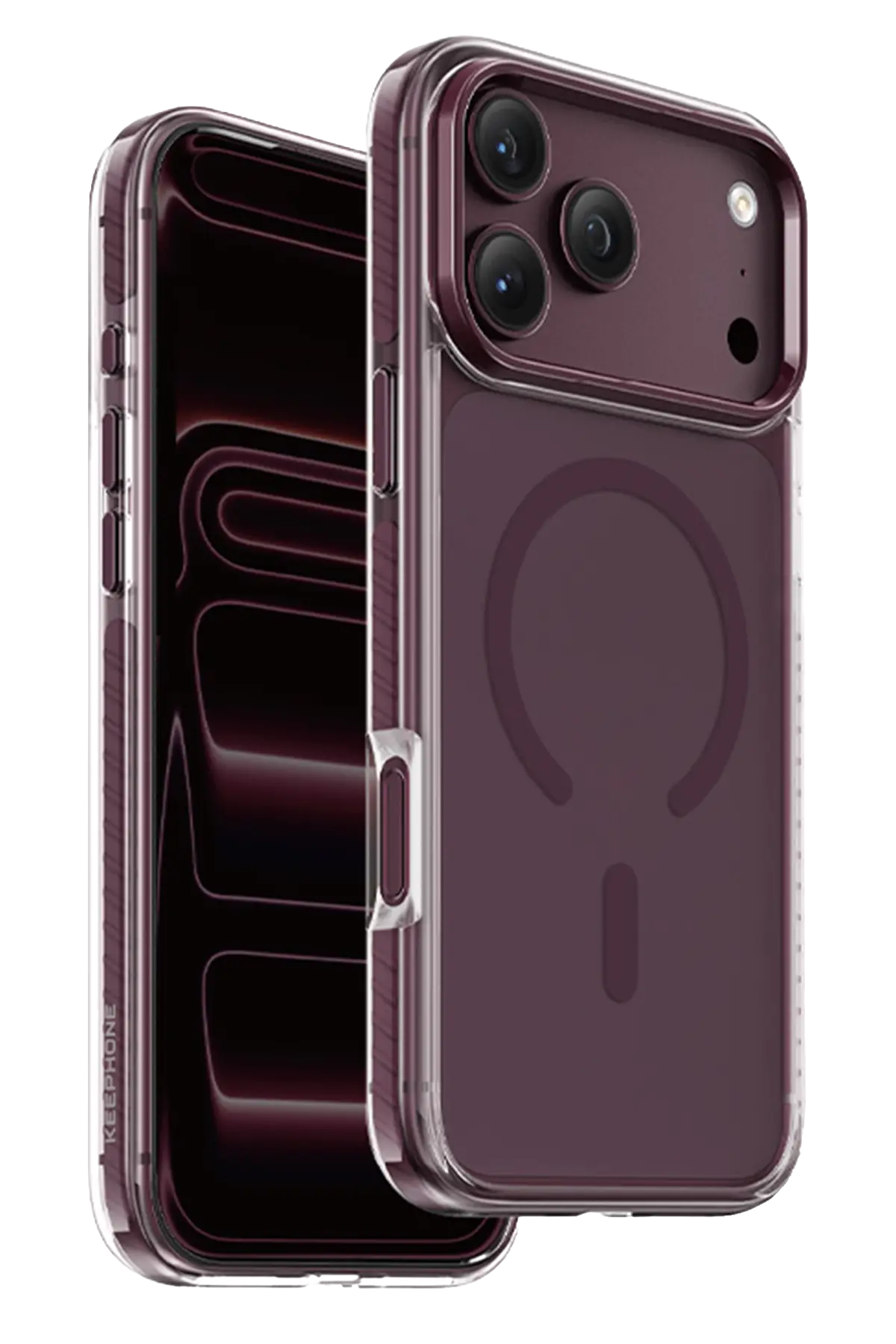 Keephone Apple iPhone 18 Pro Shockstar Magsafe Kapak - Bordo