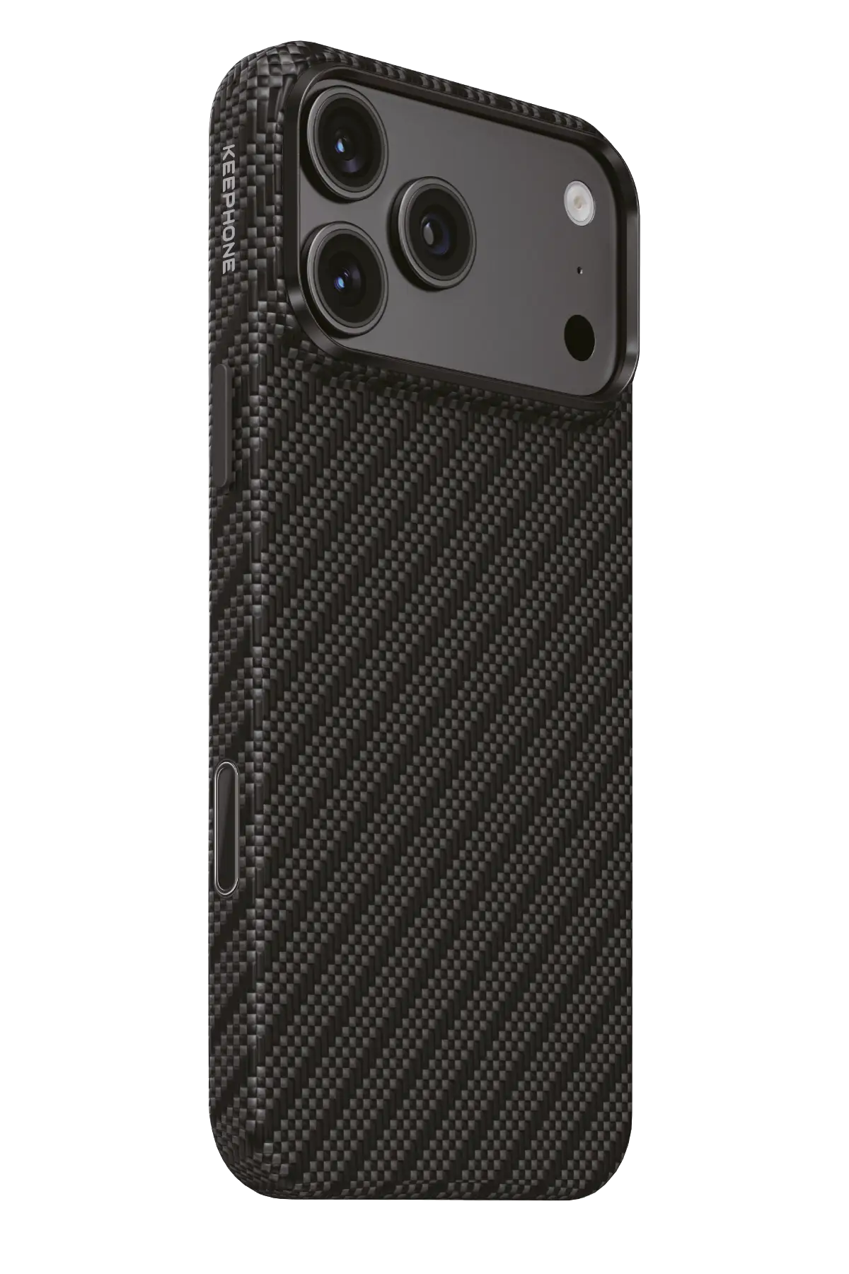 Keephone Apple iPhone 18 Pro Titan Aramid Fiber Magsafe Kapak - Black Robin