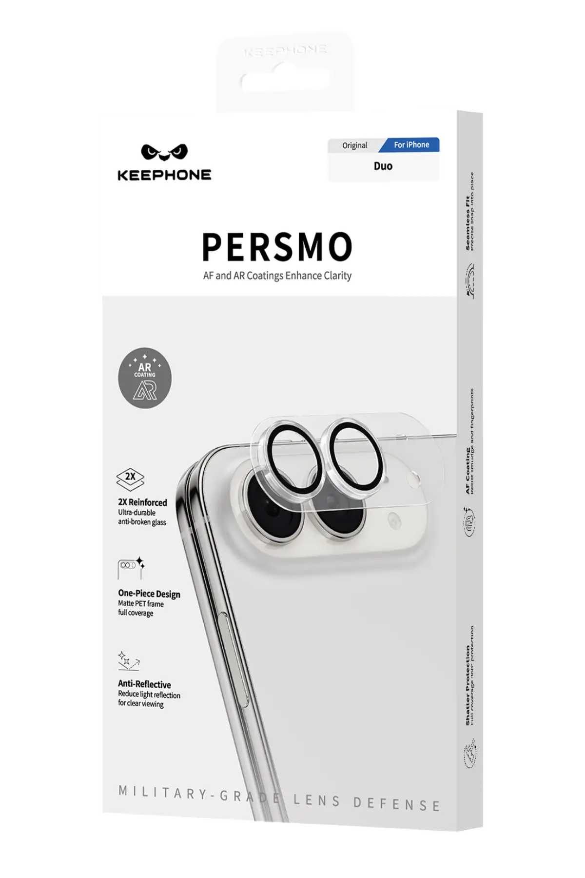 Keephone iPhone Duo Persmo Kamera Lens - Şeffaf