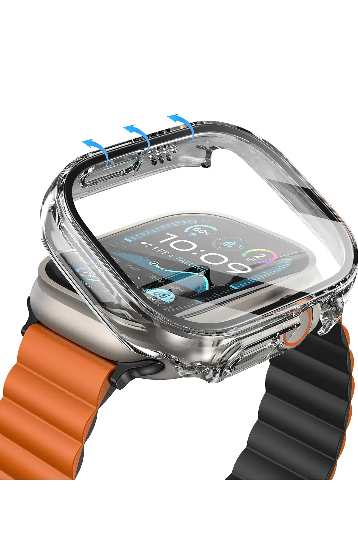 Keephone Apple Watch 42mm Air Armor Camlı Kasa Ekran Koruyucu - Şeffaf