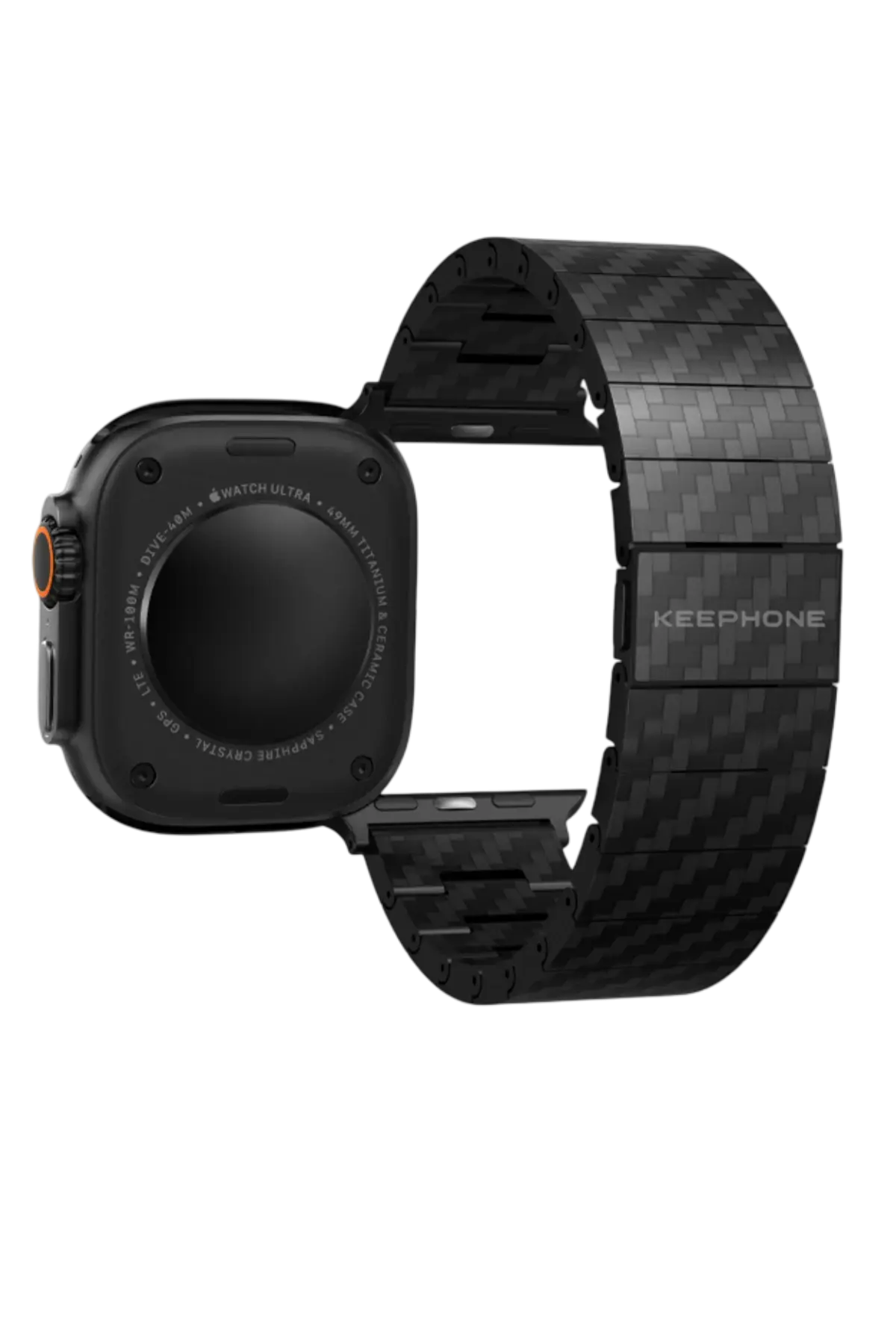 Keephone Apple Watch Ultra 2 49mm Morgan Aramid Fiber Kordon - Siyah